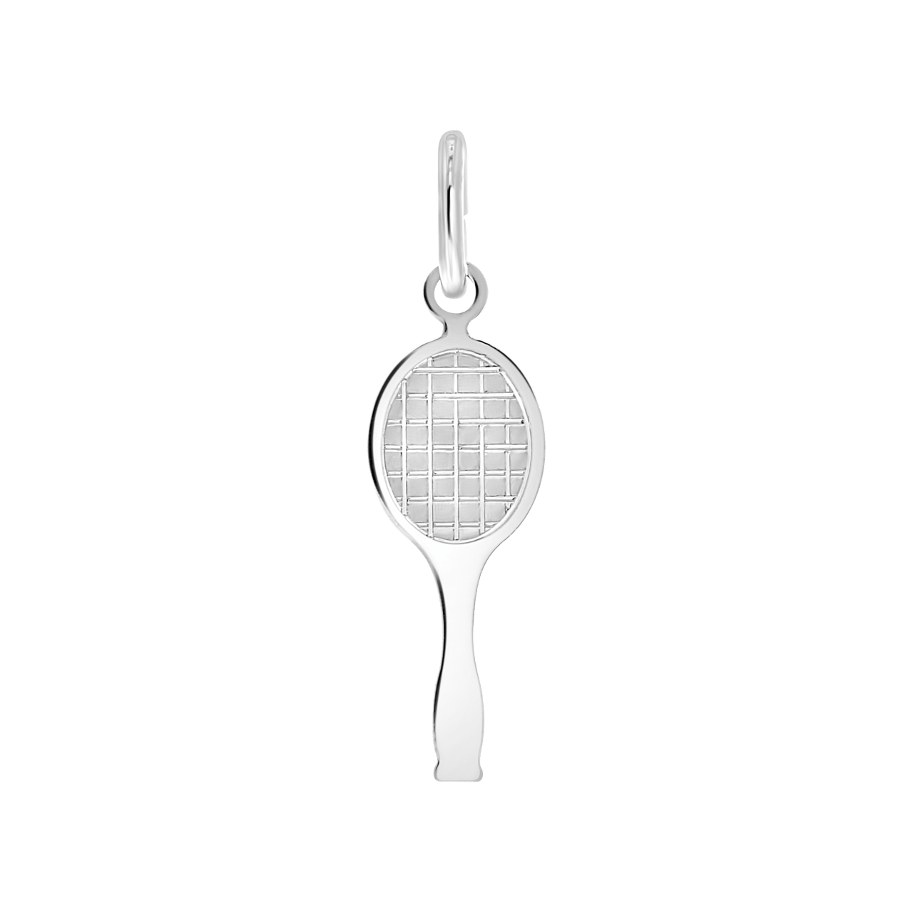 Zilveren hanger tennisracket