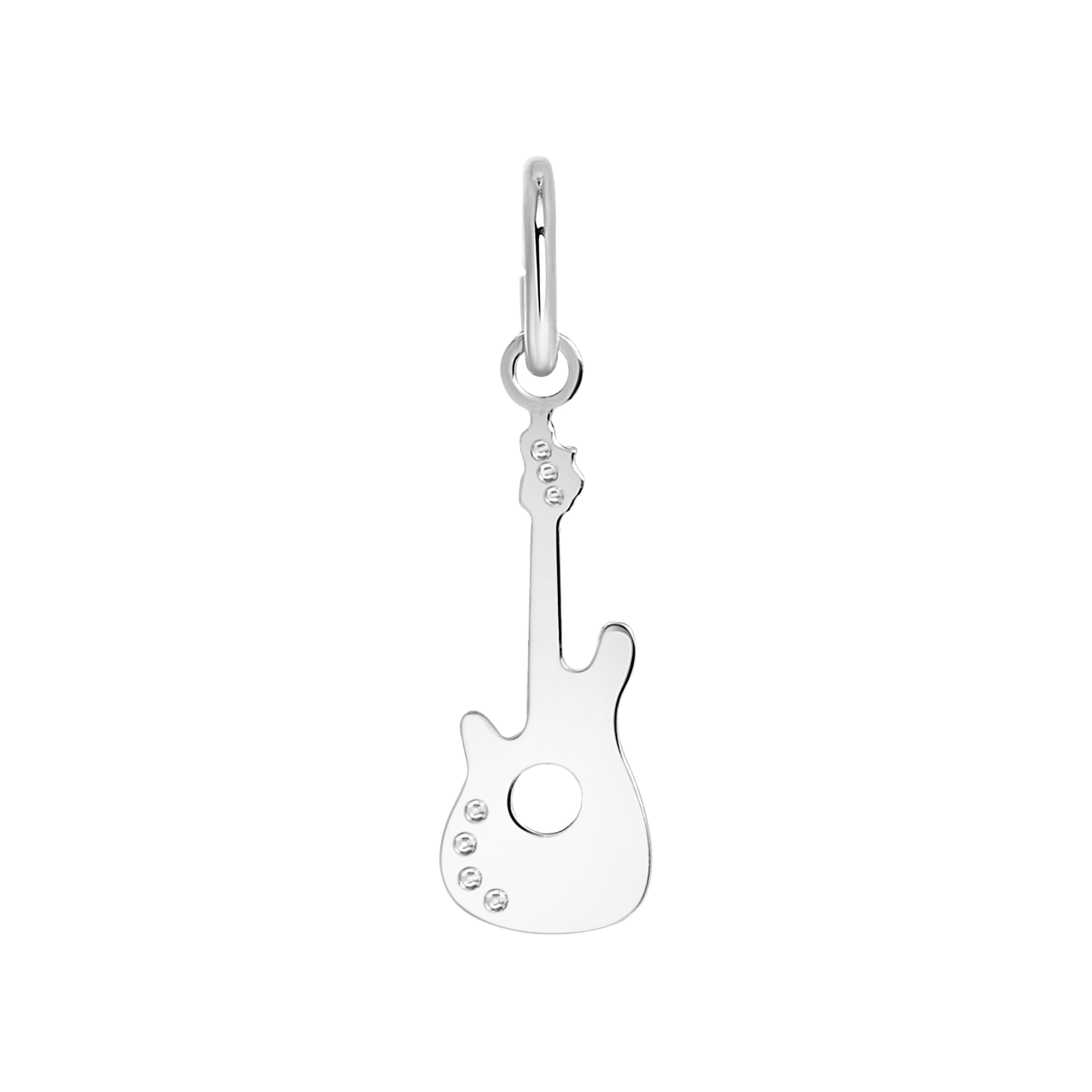 Anhänger, 925 Silber, Gitarre mit Zirkonia