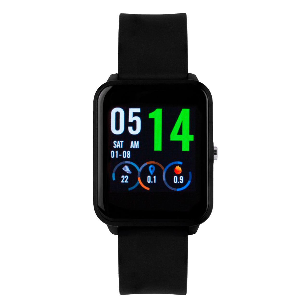 Axcent Smartwatch mit schwarzem Gummiarmband