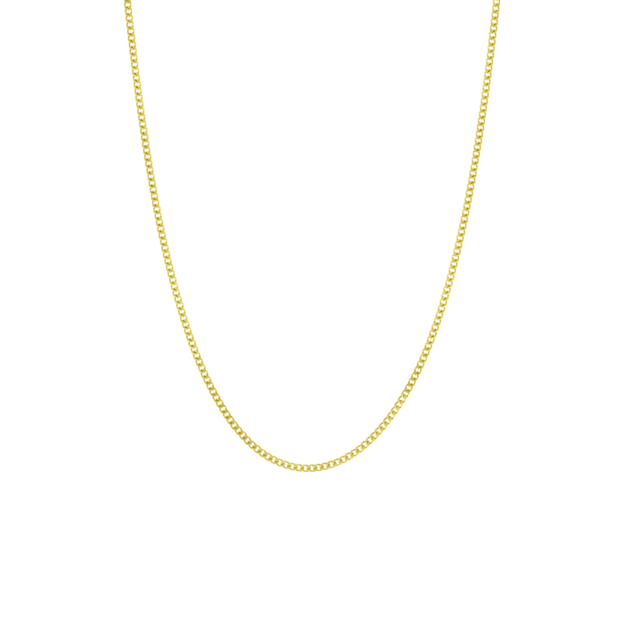 Zilveren goldplated basis ketting voor dames