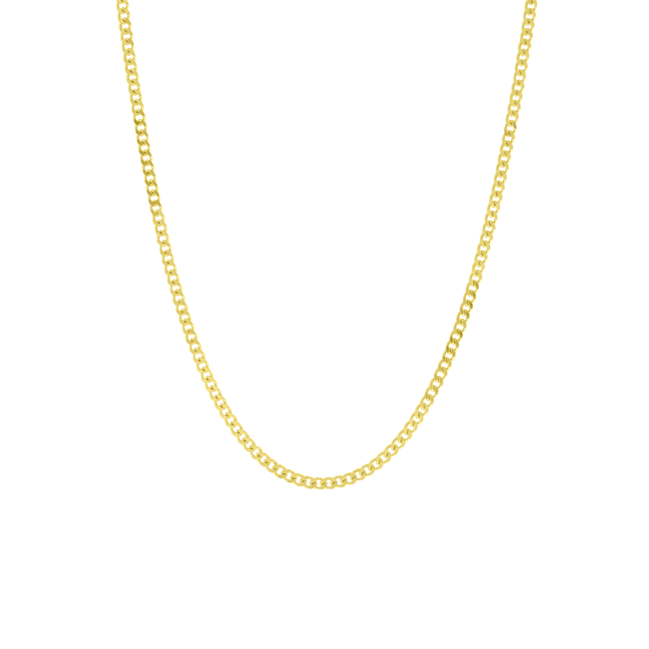 Zilveren goldplated basis ketting voor dames