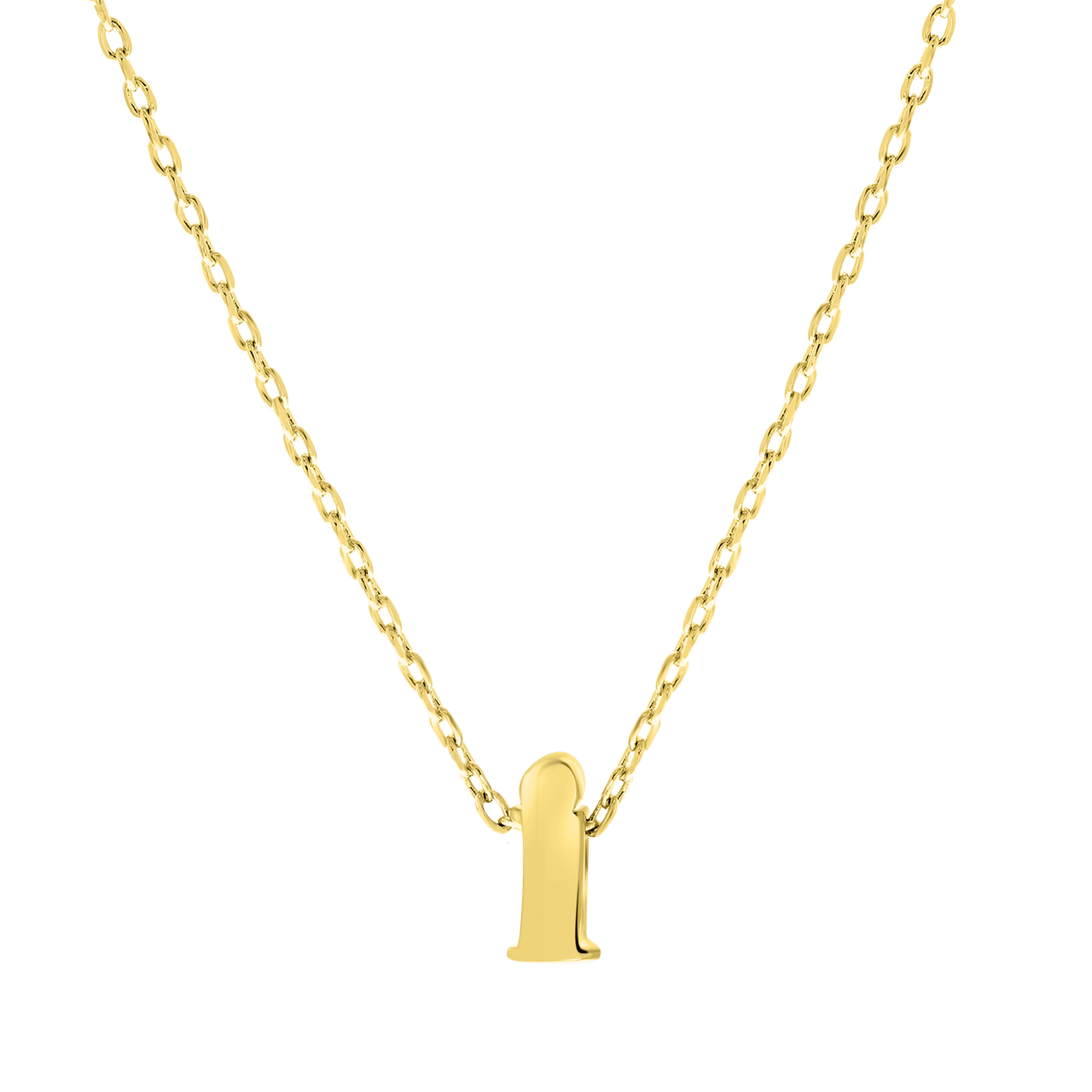 Stainless steel ketting goldplated met hanger letter