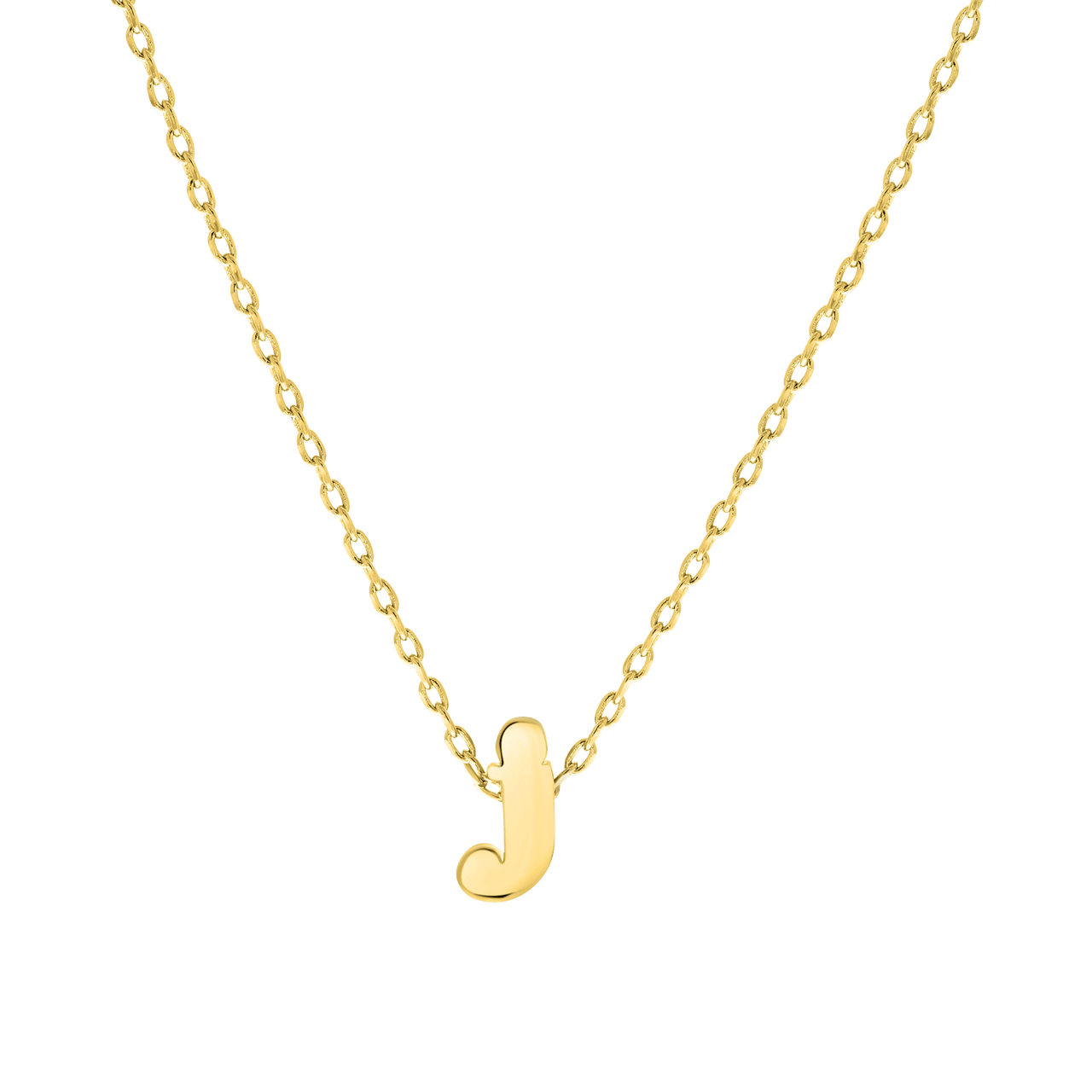 Stainless steel goldplated ketting met letterhanger voor dames