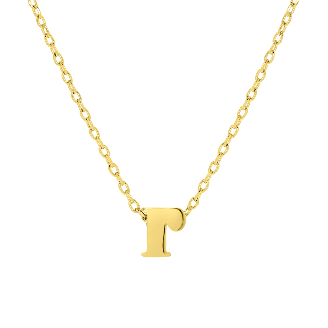 Stainless steel goldplated ketting met letterhanger voor dames