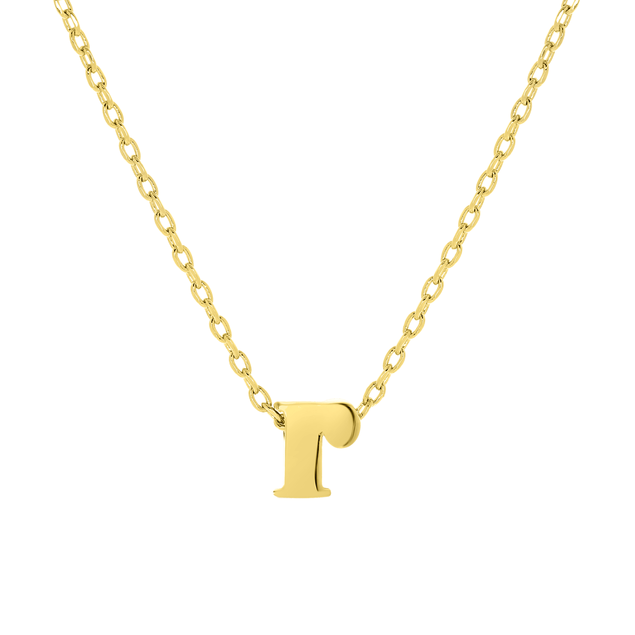 Stalen ketting goldplated met hanger letter