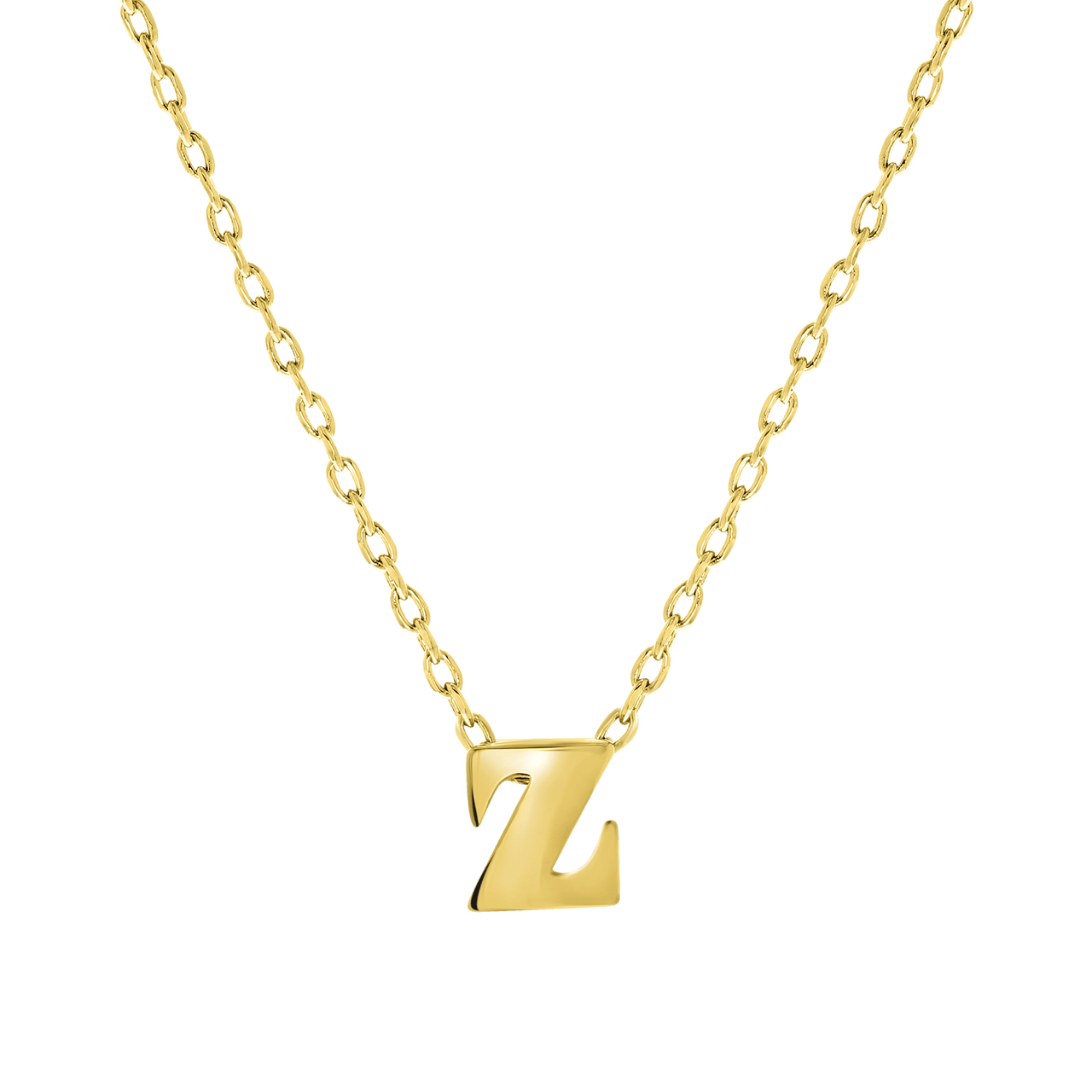 Stalen ketting goldplated met hanger letter