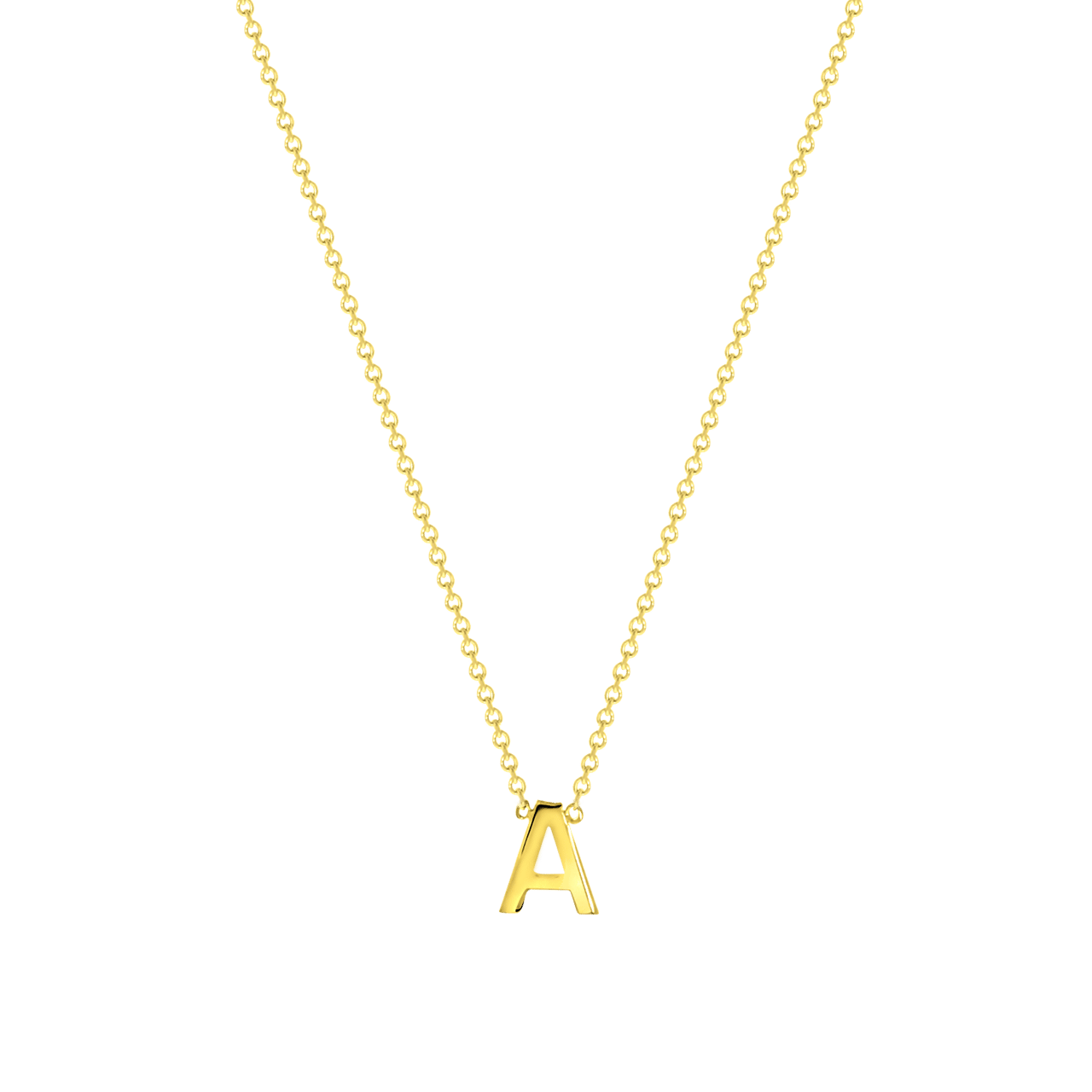 9 karaat ketting met hanger letter voor dames