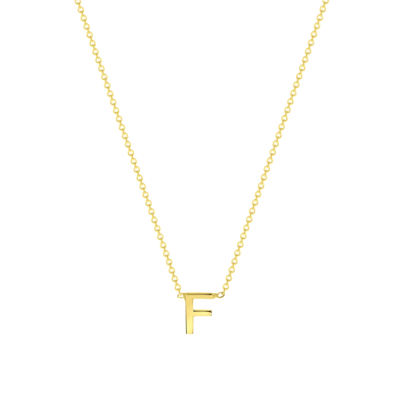 9 karaat ketting met letter hanger