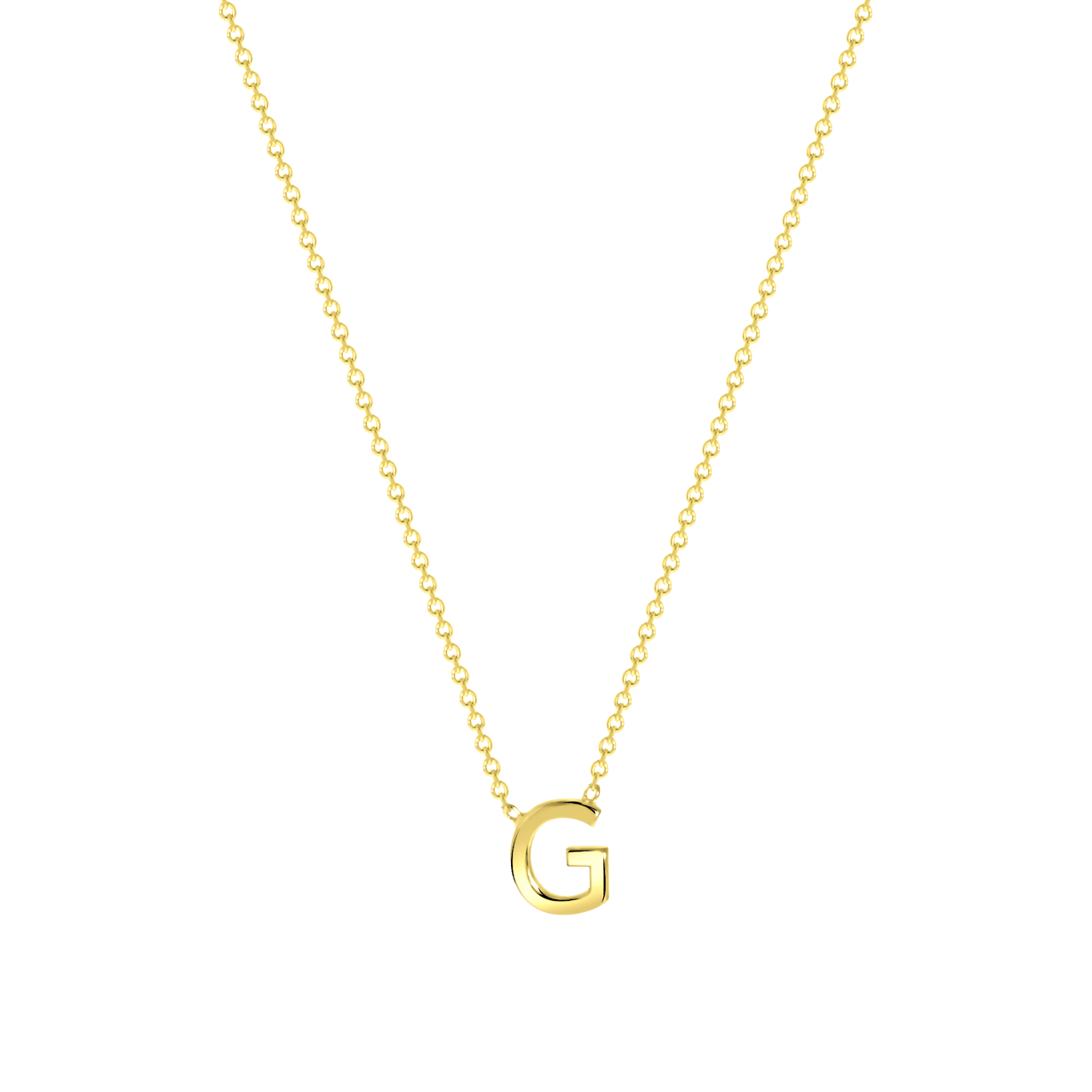 9 karaat ketting met letter hanger