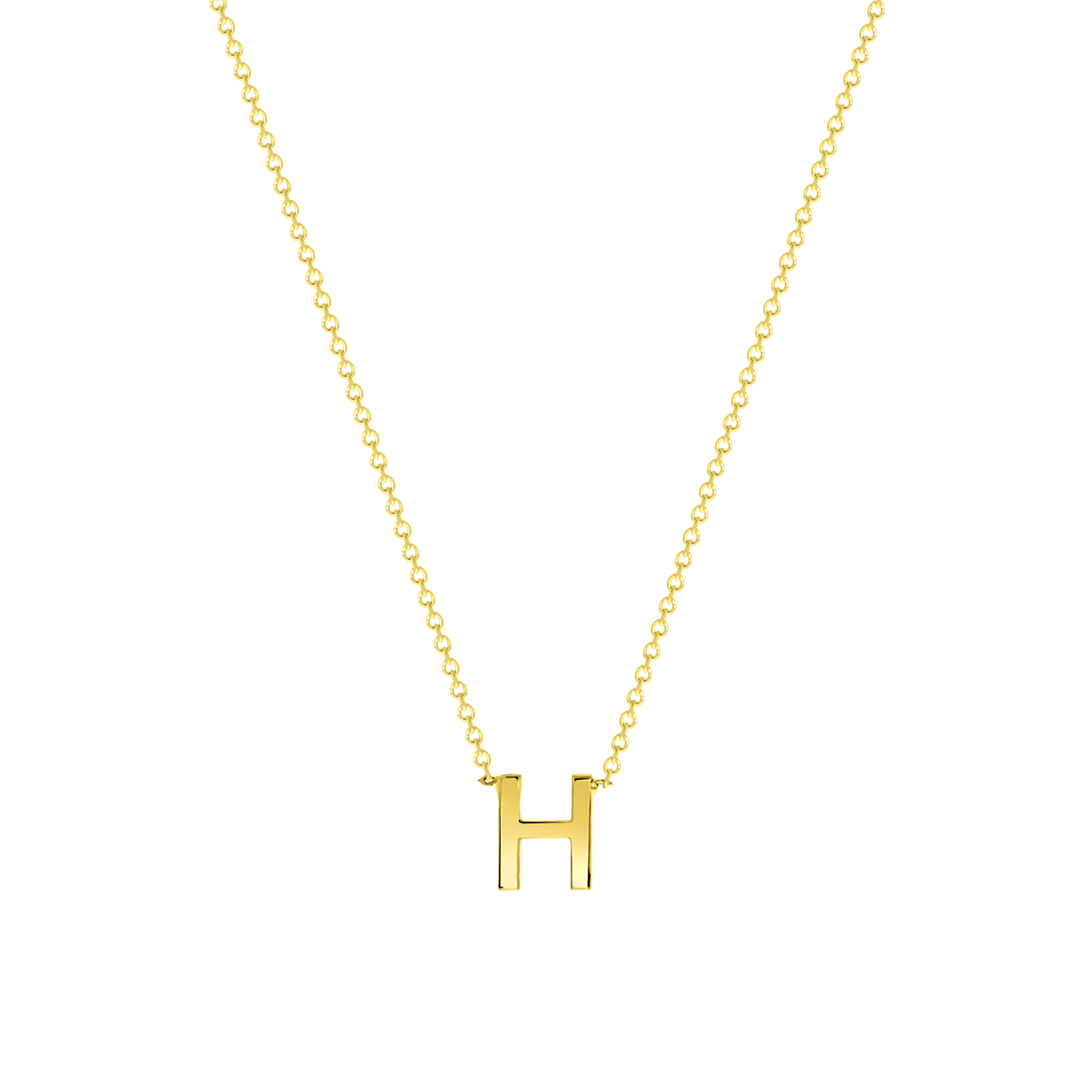9 karaat ketting met letter hanger