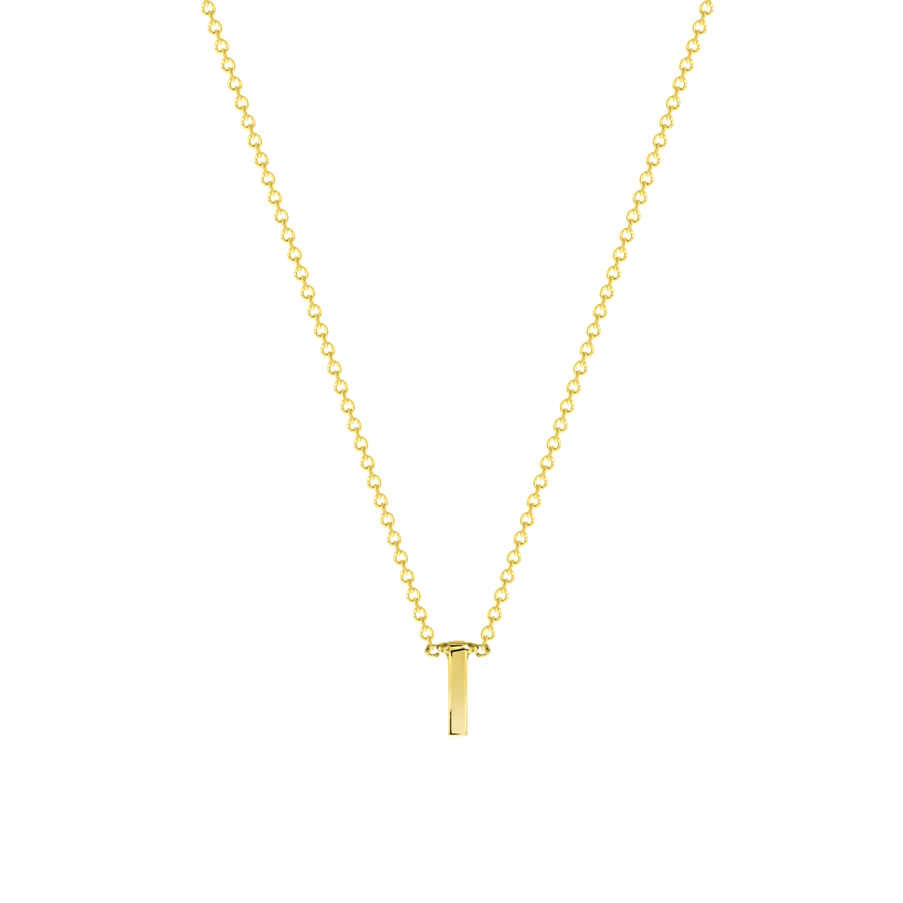 9 karaat ketting met letter hanger