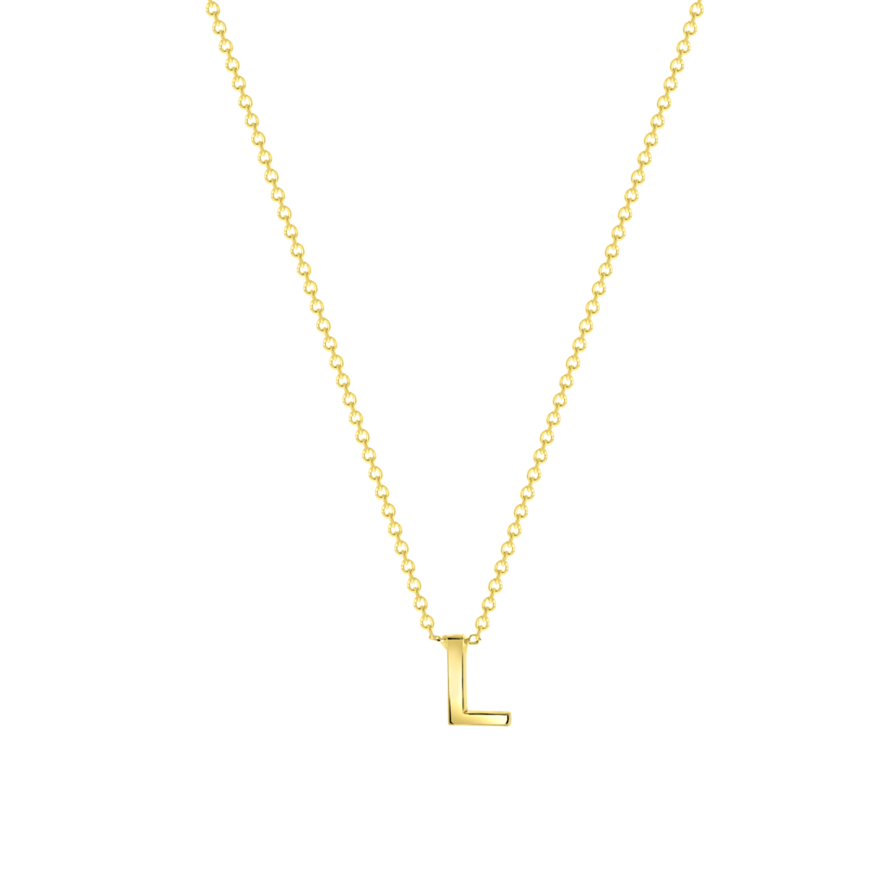 9 karaat ketting met letter hanger