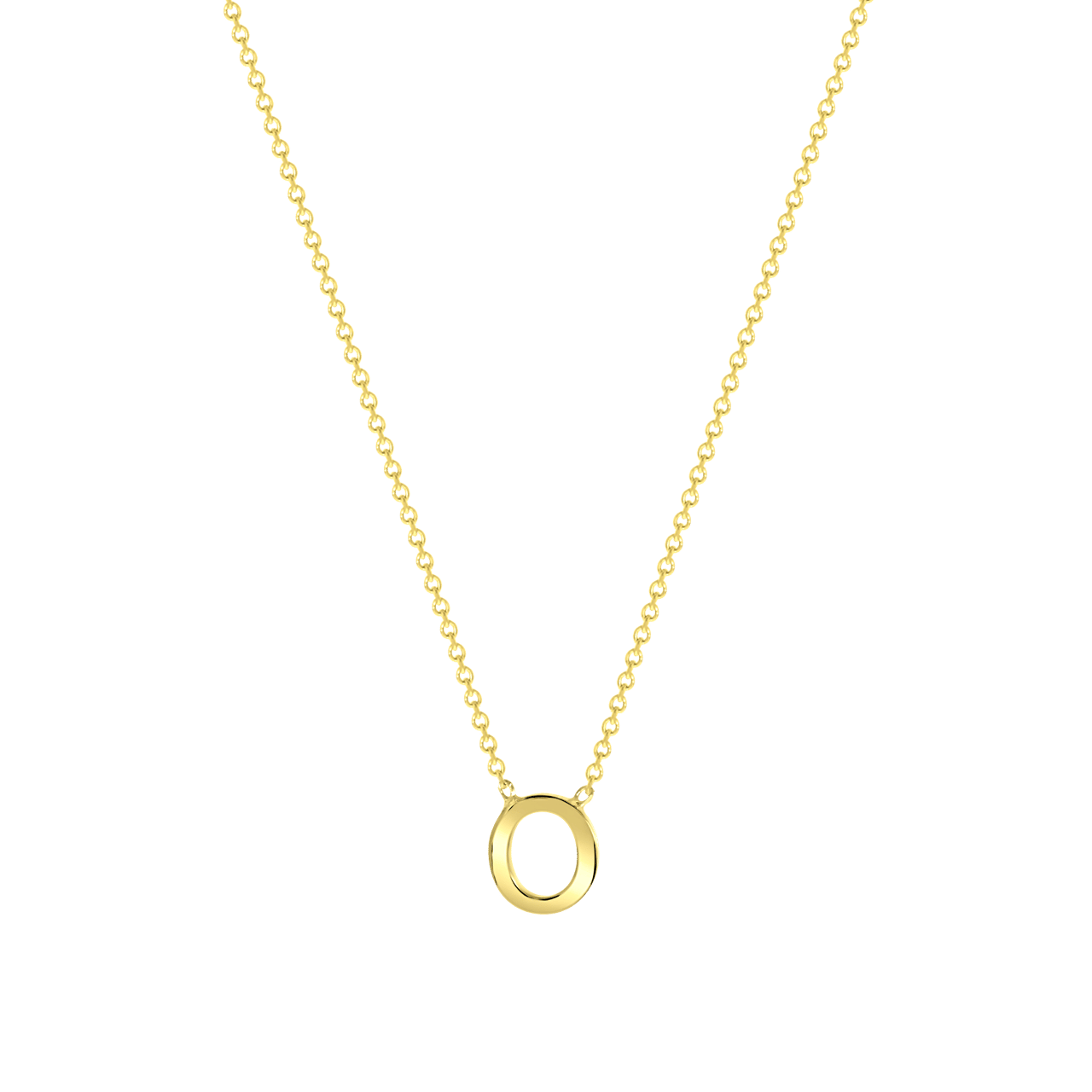 9 karaat ketting met letter hanger