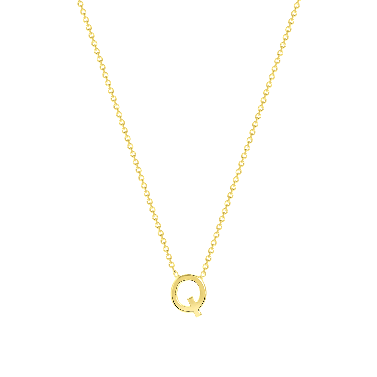 9 karaat ketting met letter hanger
