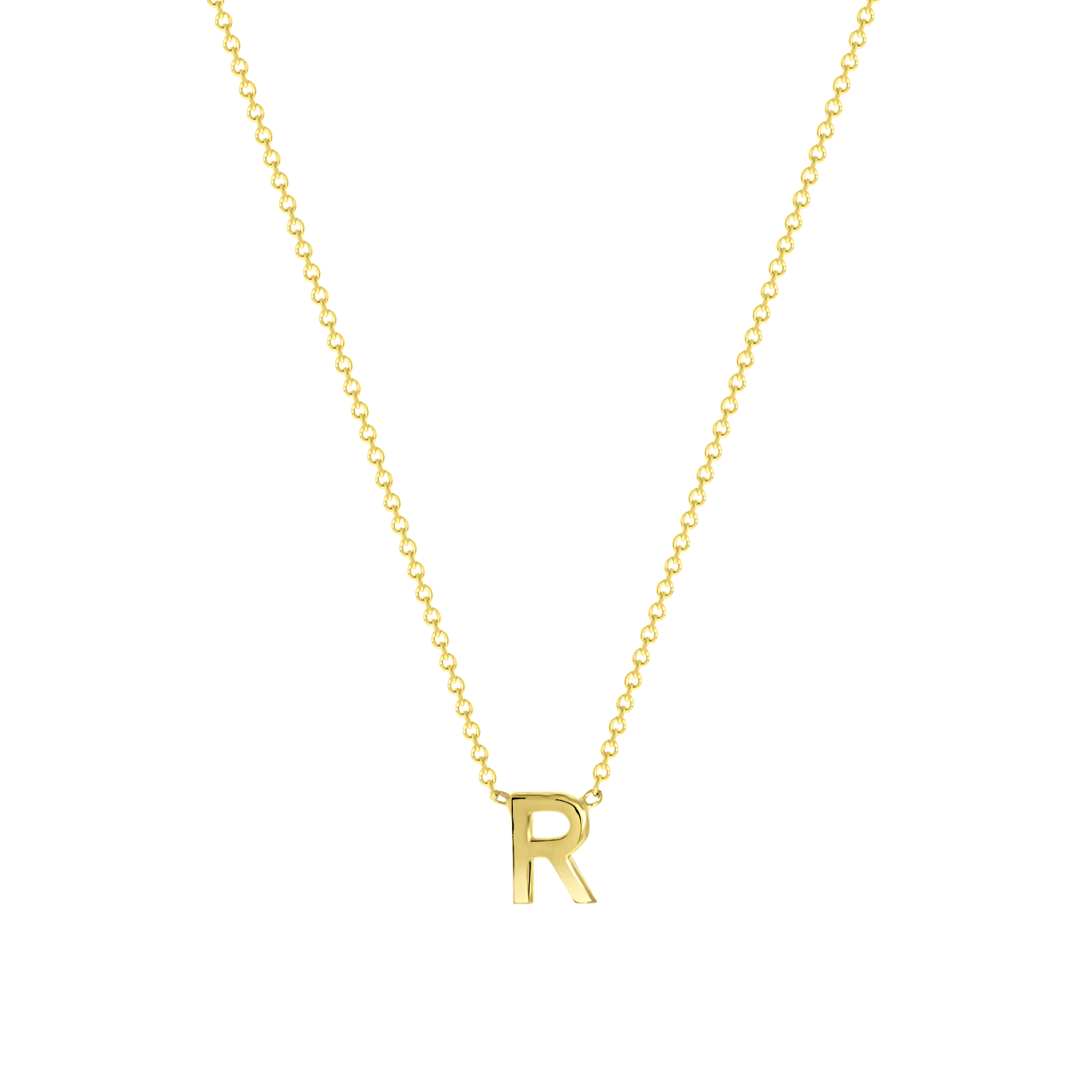 9 karaat ketting met letter hanger
