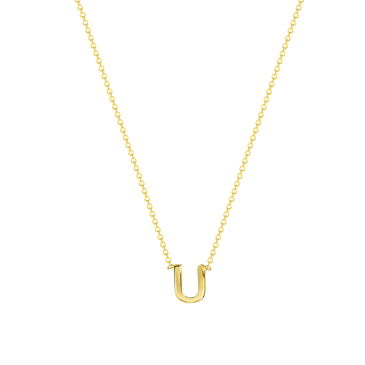 9 karaat ketting met letter hanger