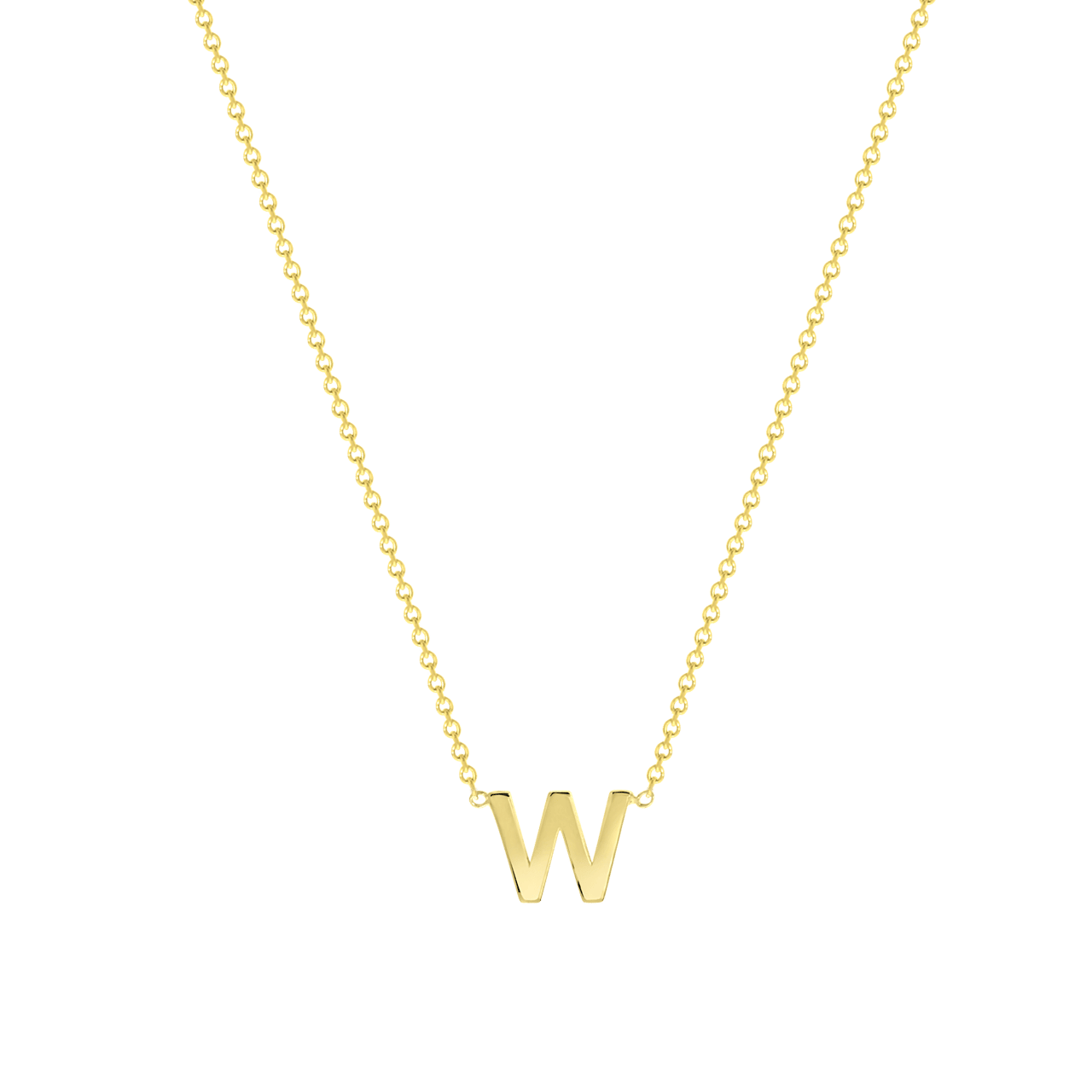 9 karaat ketting met letter hanger