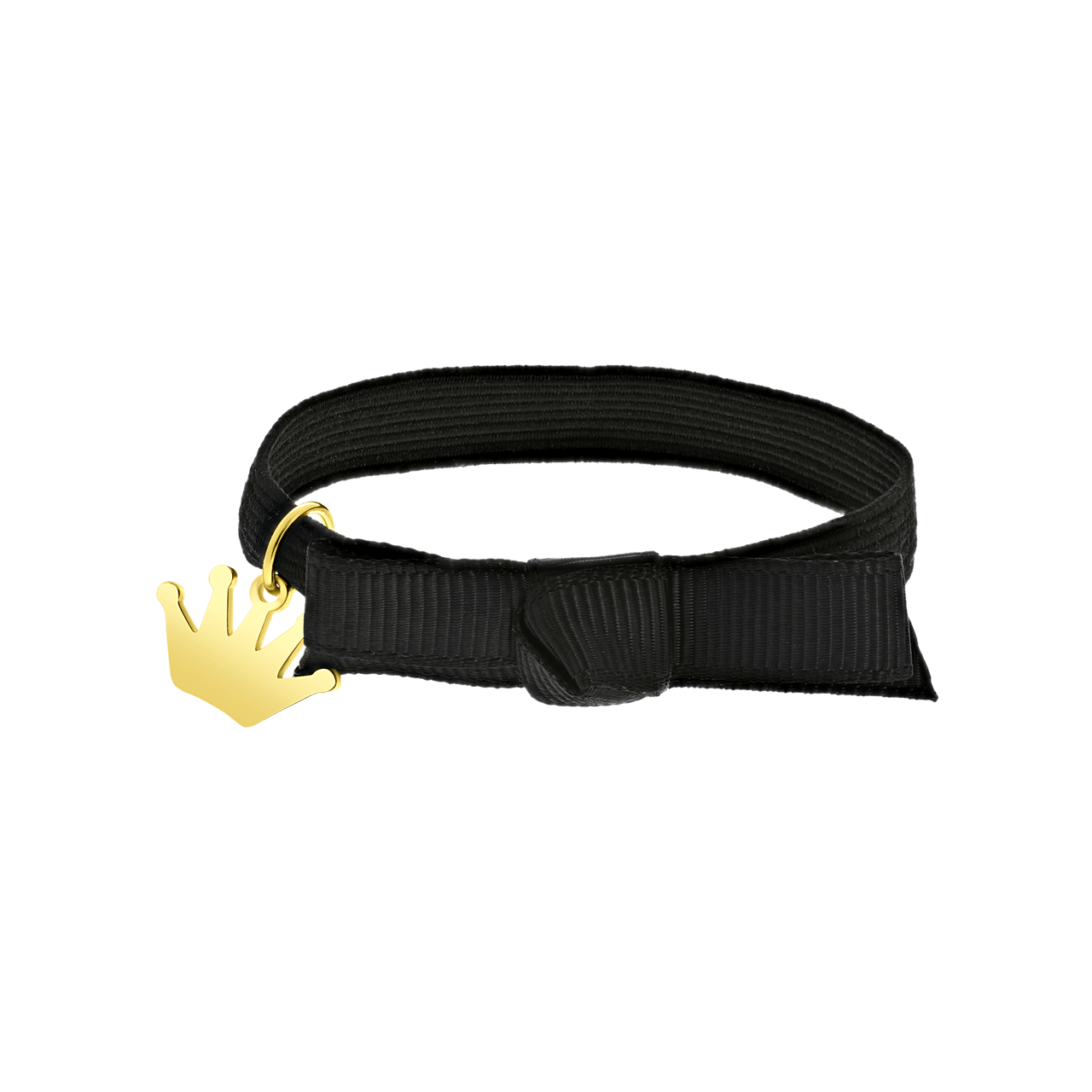 Stalen goldplated kinderrekarmband met hanger met hanger kroon