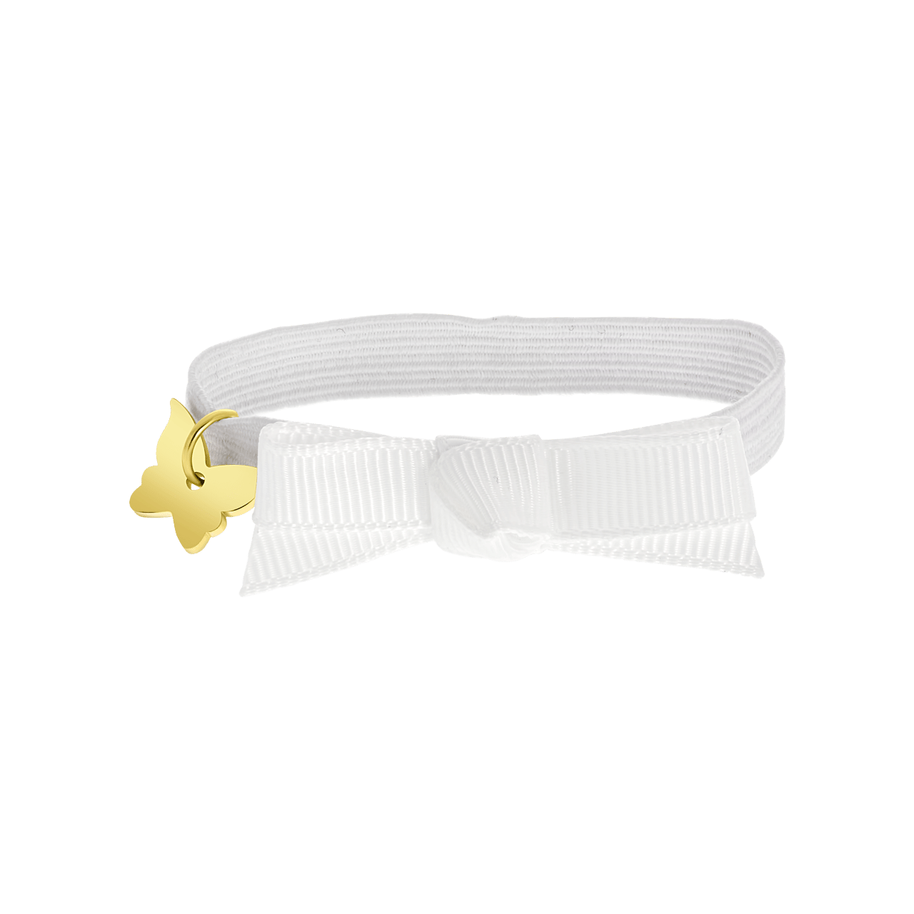 Stainless steel goldplated kinderrekarmband met hanger vlinder