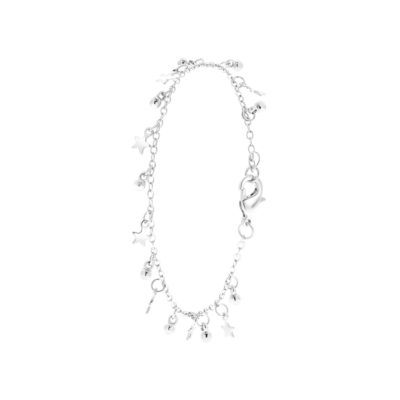 Bijoux zilverkleurige enkelbandje voor dames