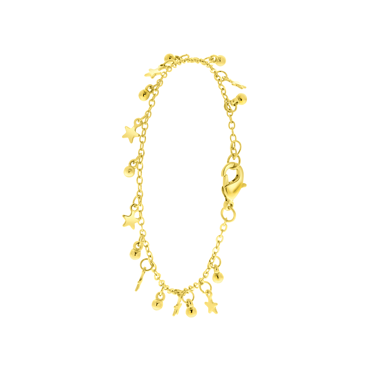 Goldfarbenes Fußkettchen mit Sternen