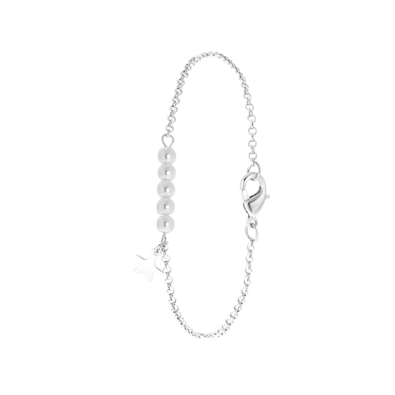Bijoux zilverkleurige enkelbandje ster voor dames