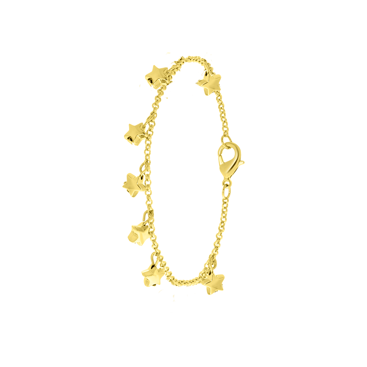 Goldfarbenes Fußkettchen mit Sternen