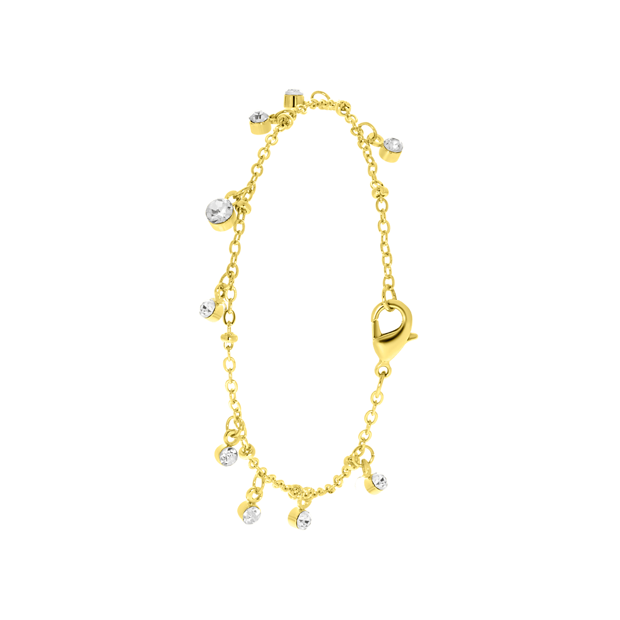 Bijoux goudkleurige enkelbandje met steentjes voor dames