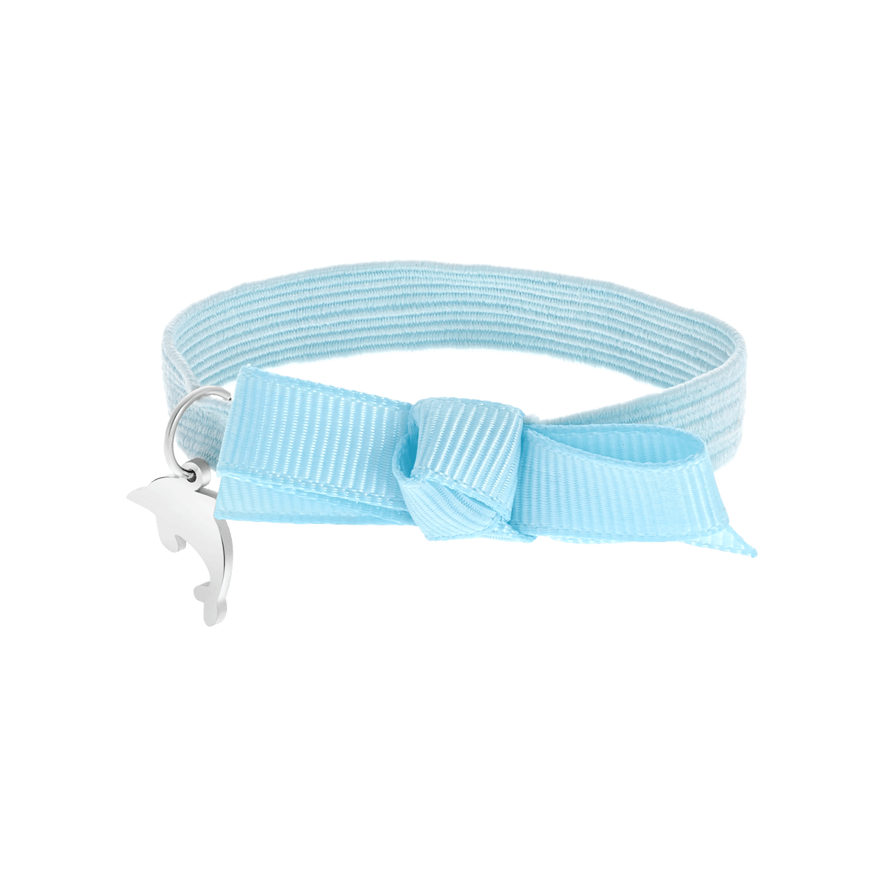 Elastisches Kinderarmband in Blau mit Delfin-Anhänger
