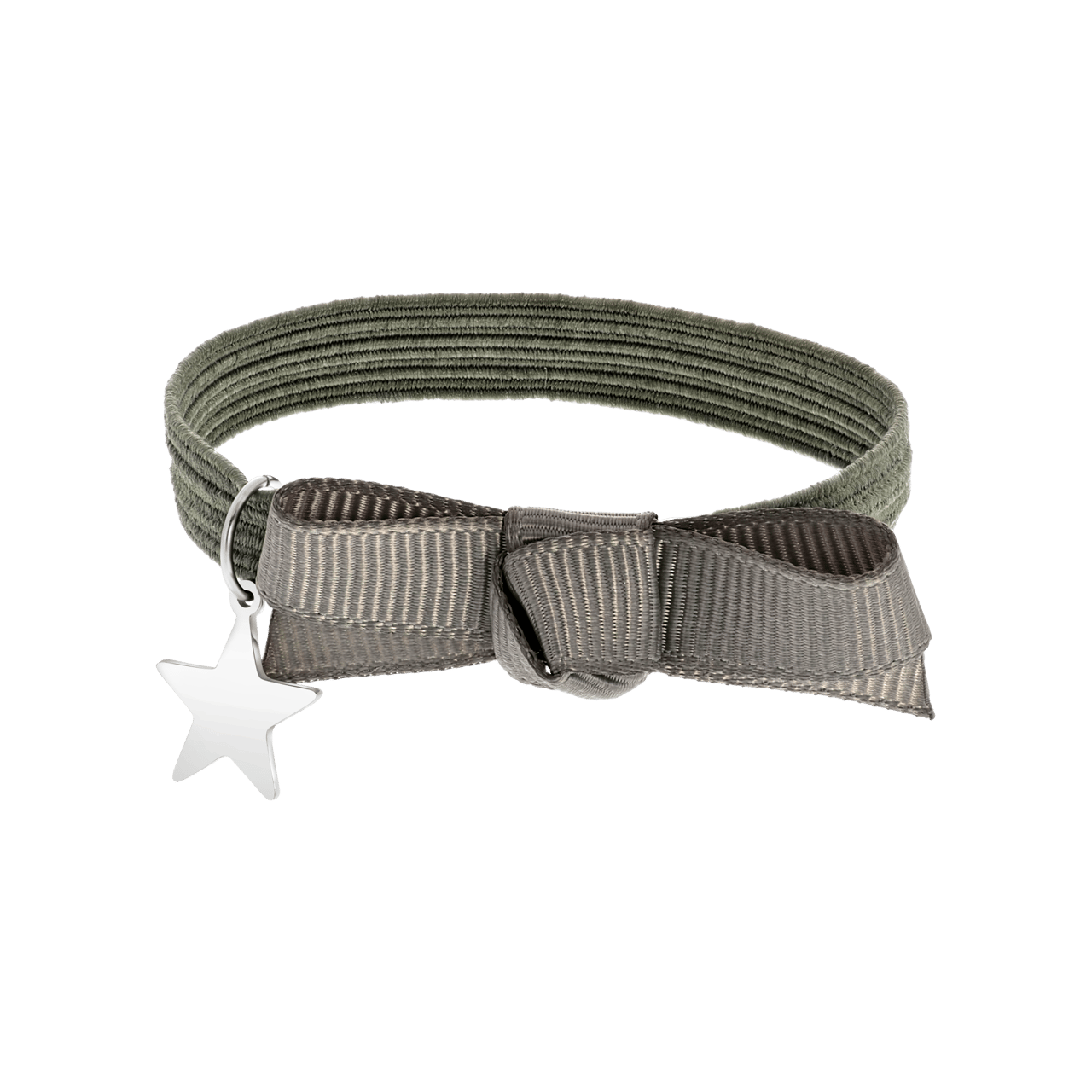 Elastisches Kinderarmband in Grau mit Sternanhänger