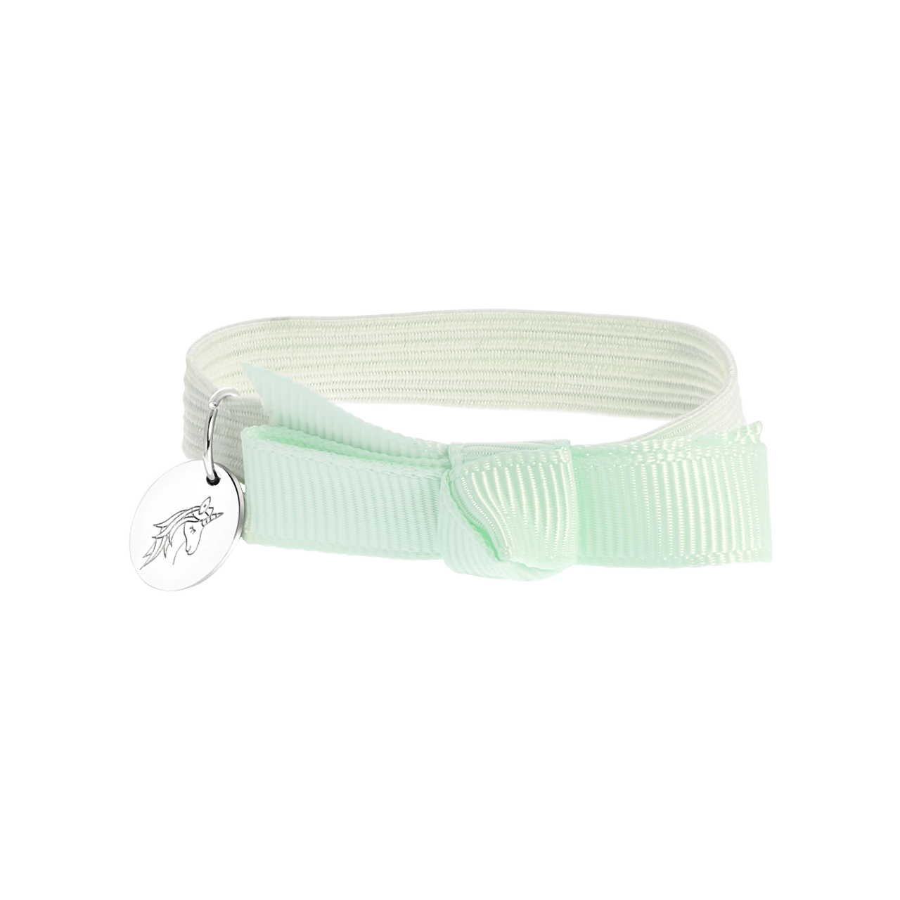 Mint kinderrekarmband met hanger eenhoorn