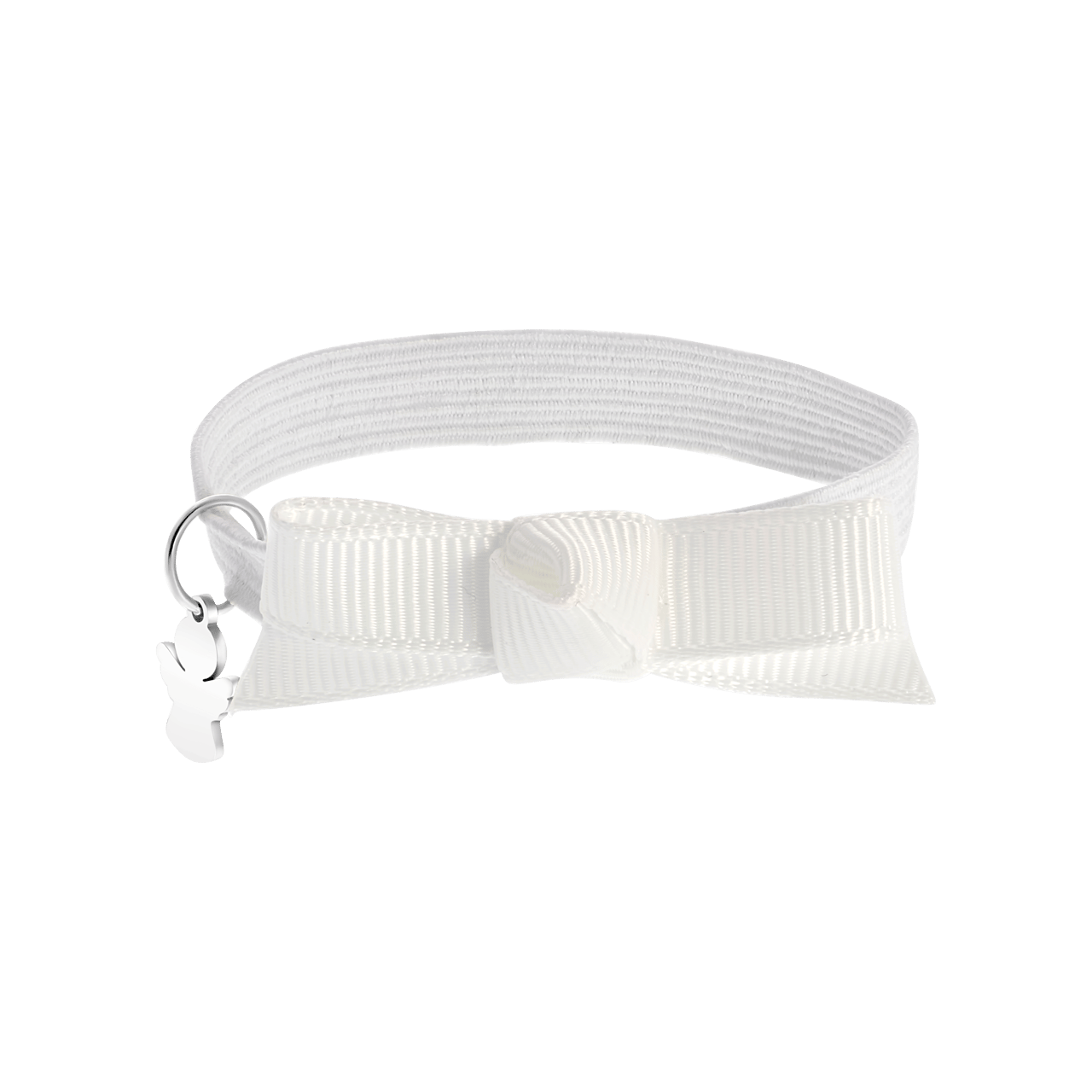 Witte kinderrekarmband met hanger engel