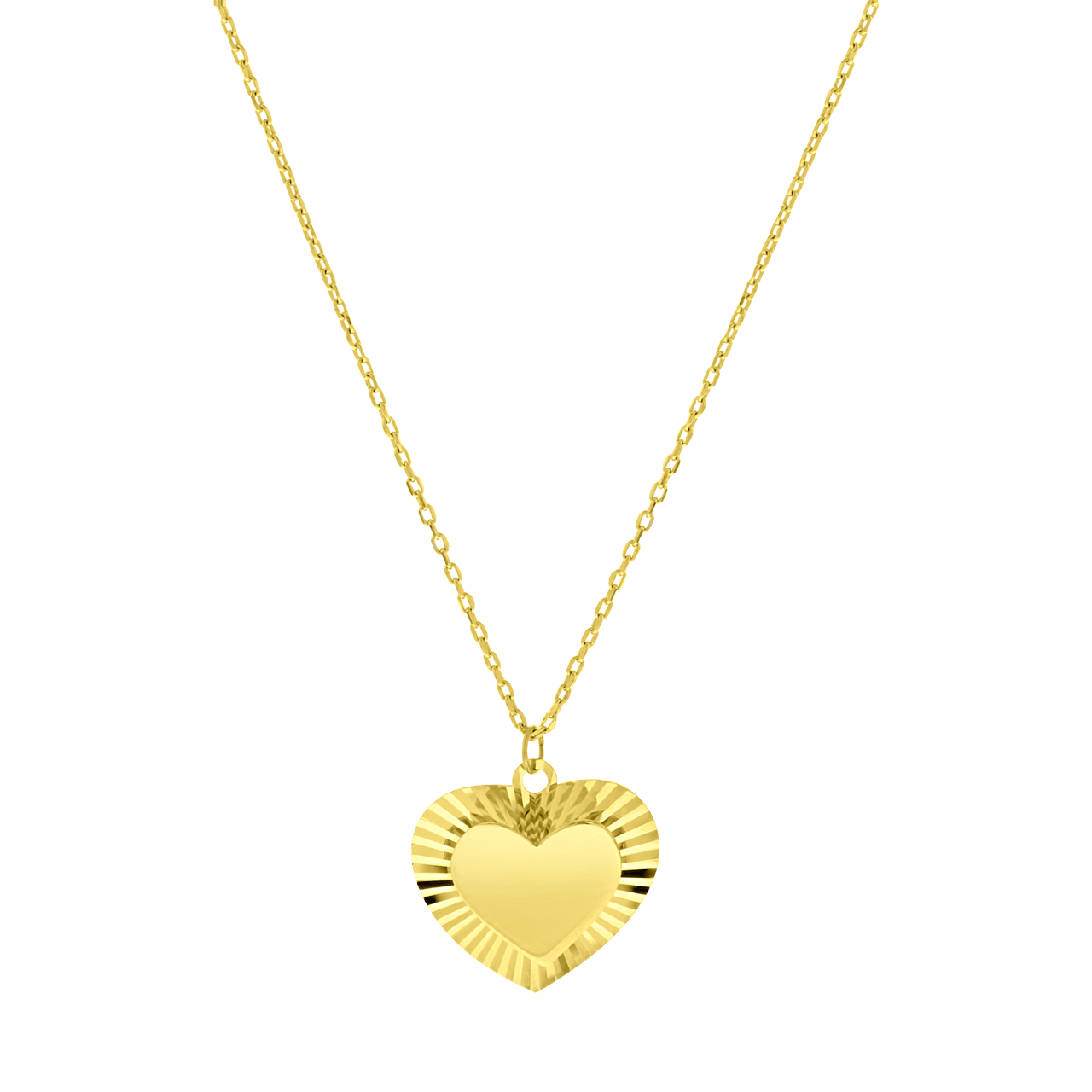 9 Karaat ketting met hanger hart