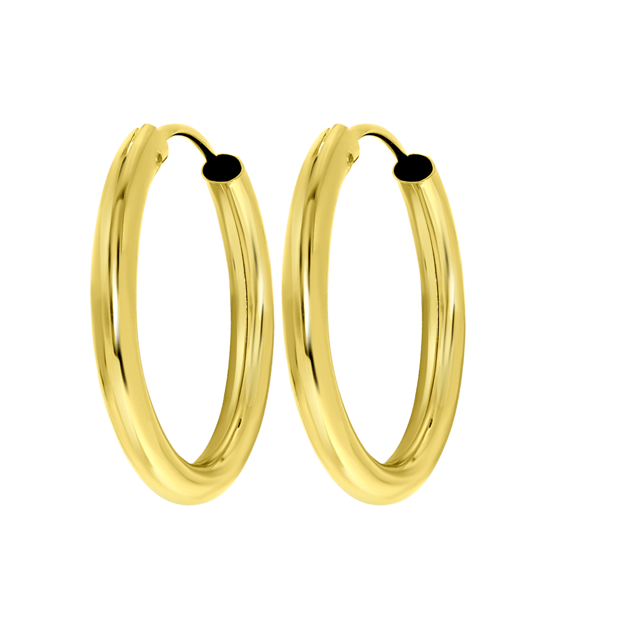9 karaat oorringen 15mm voor dames