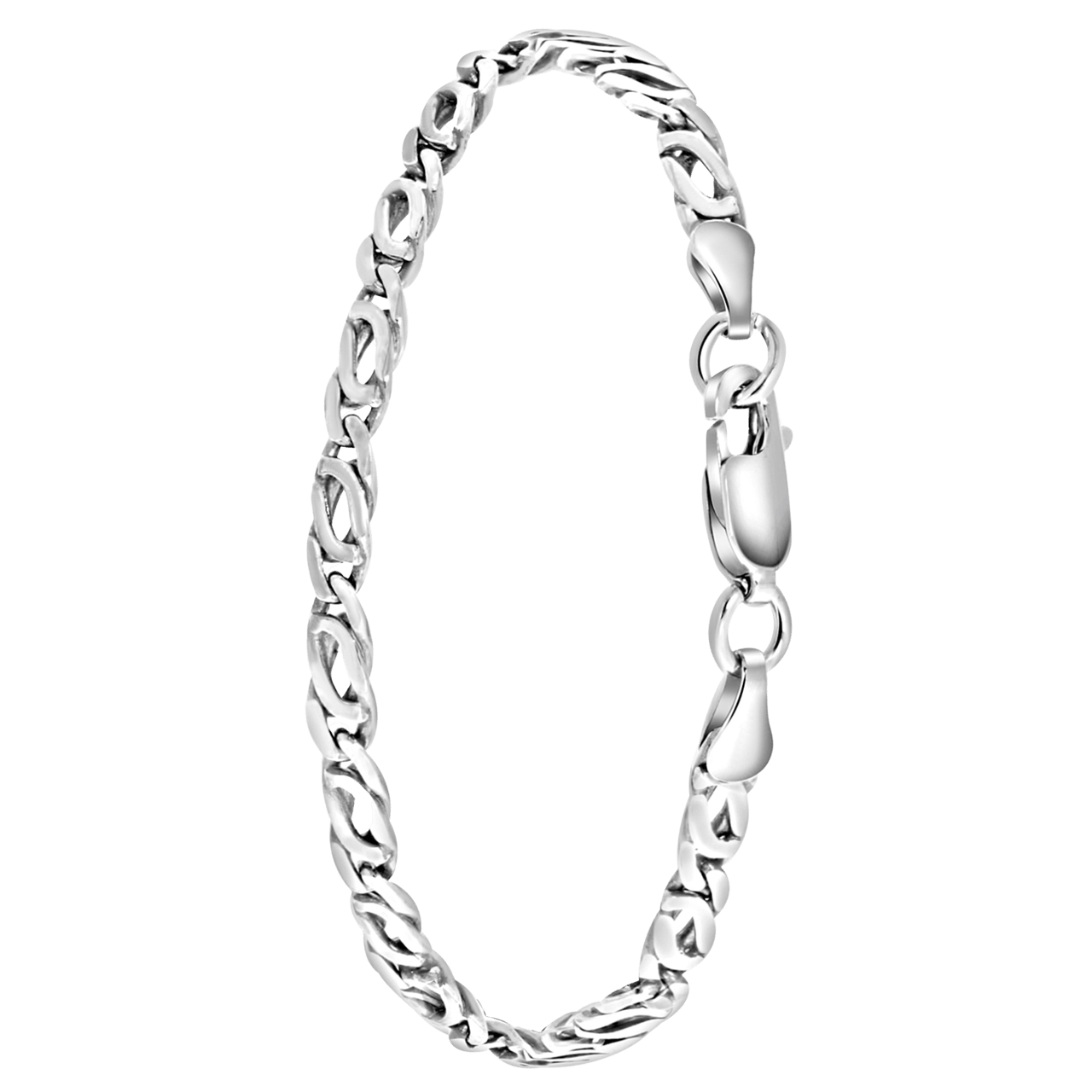 Gerecycled zilveren armband schakel.  