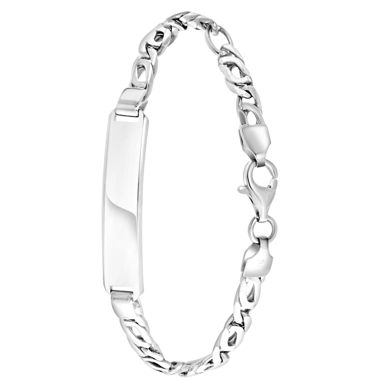 Plattenarmband, 925 Silber, Kettenglieder
