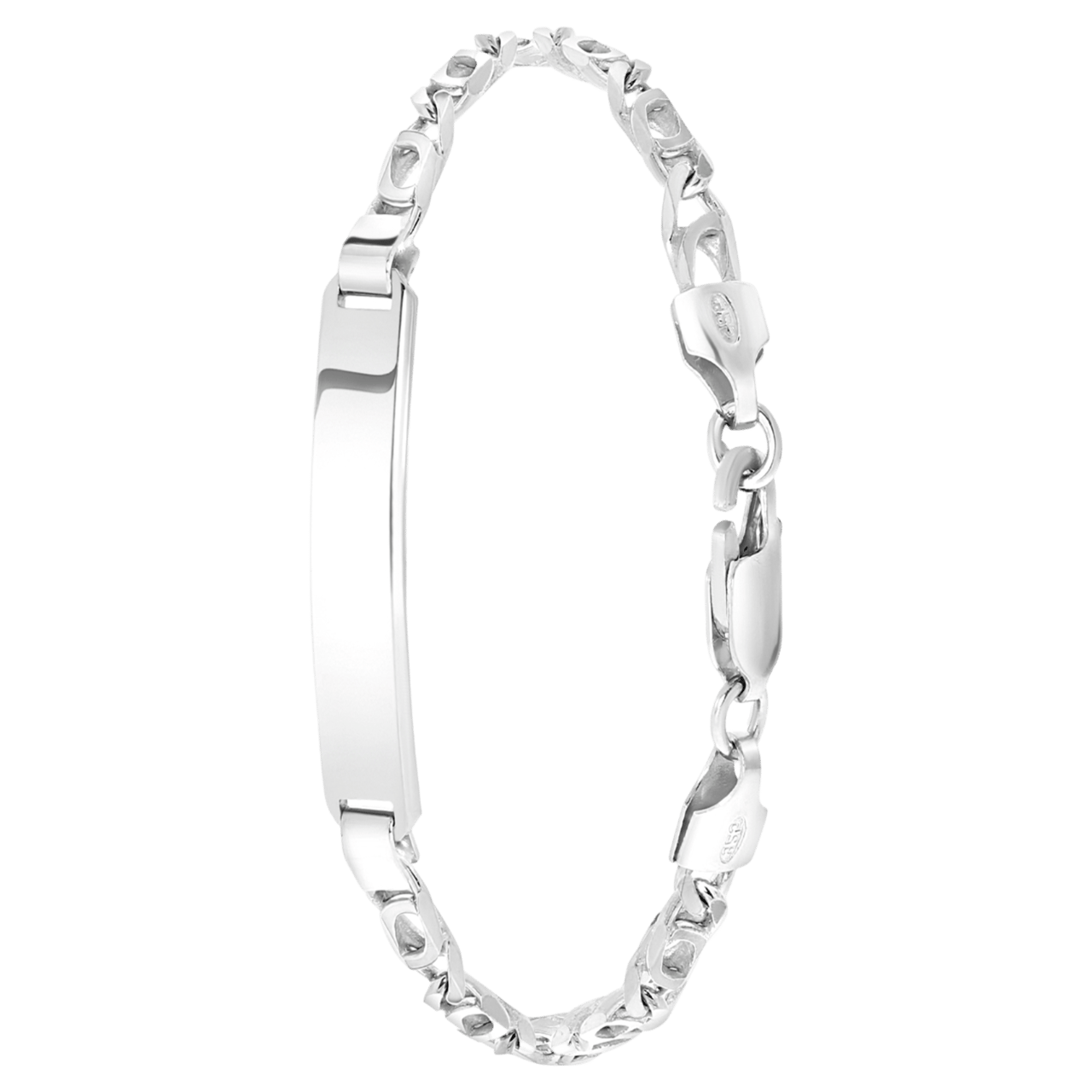 Plattenarmband, 925 Silber, Kettenglieder