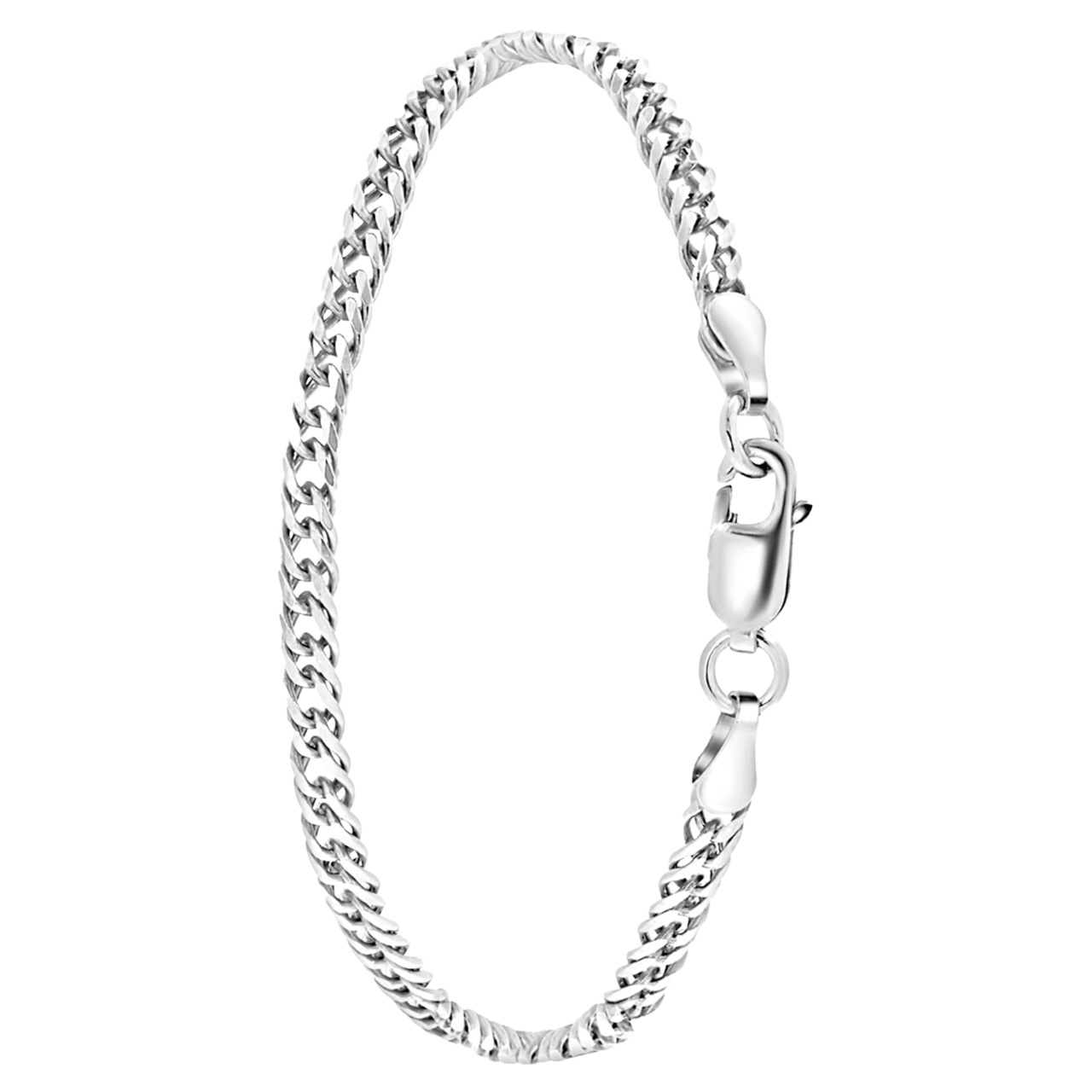 Gerecycled zilveren armband gourmetschakel.
