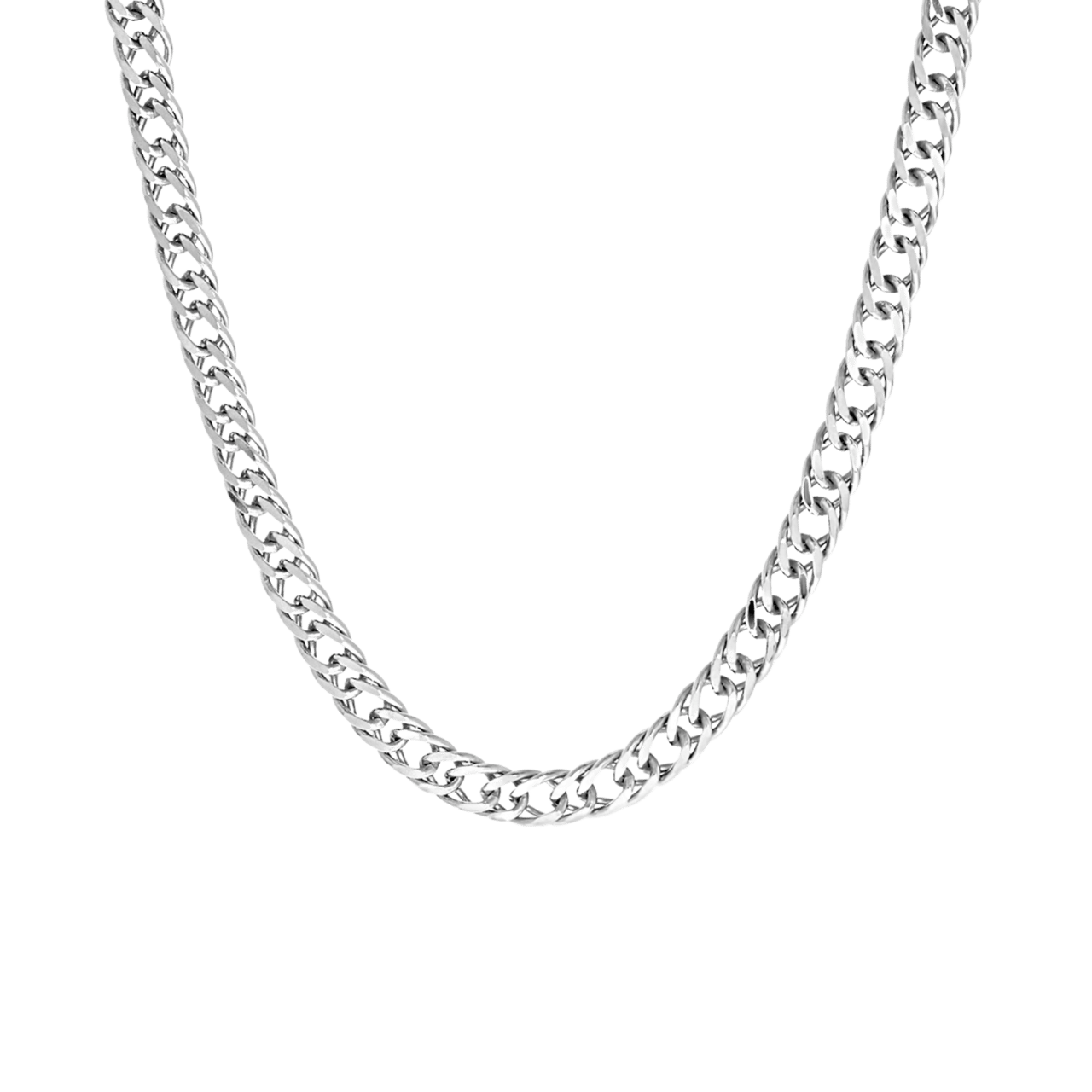 Gerecycleerd zilveren ketting gourmetschakel.