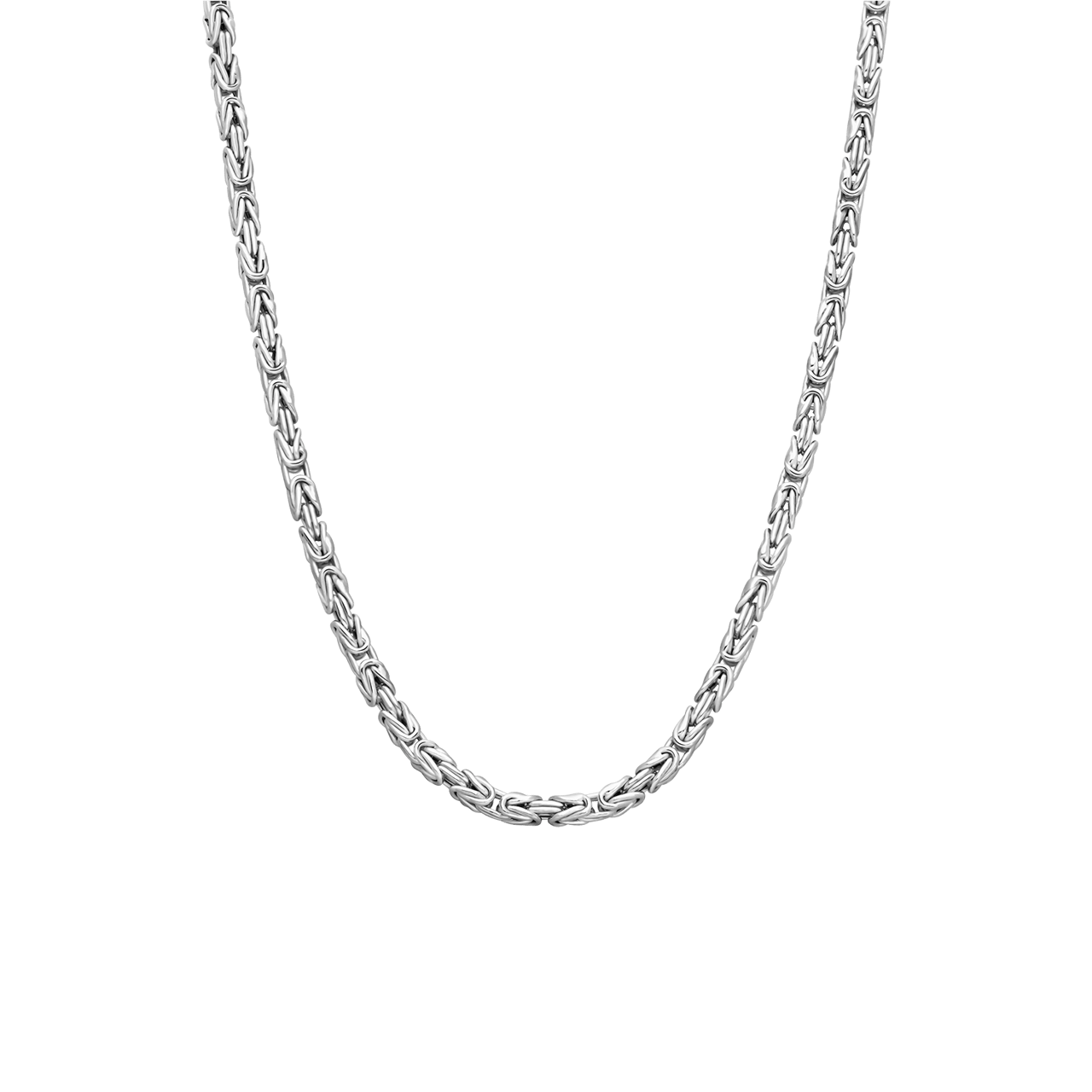 Gerecycleerd zilveren ketting koningsschakel.
