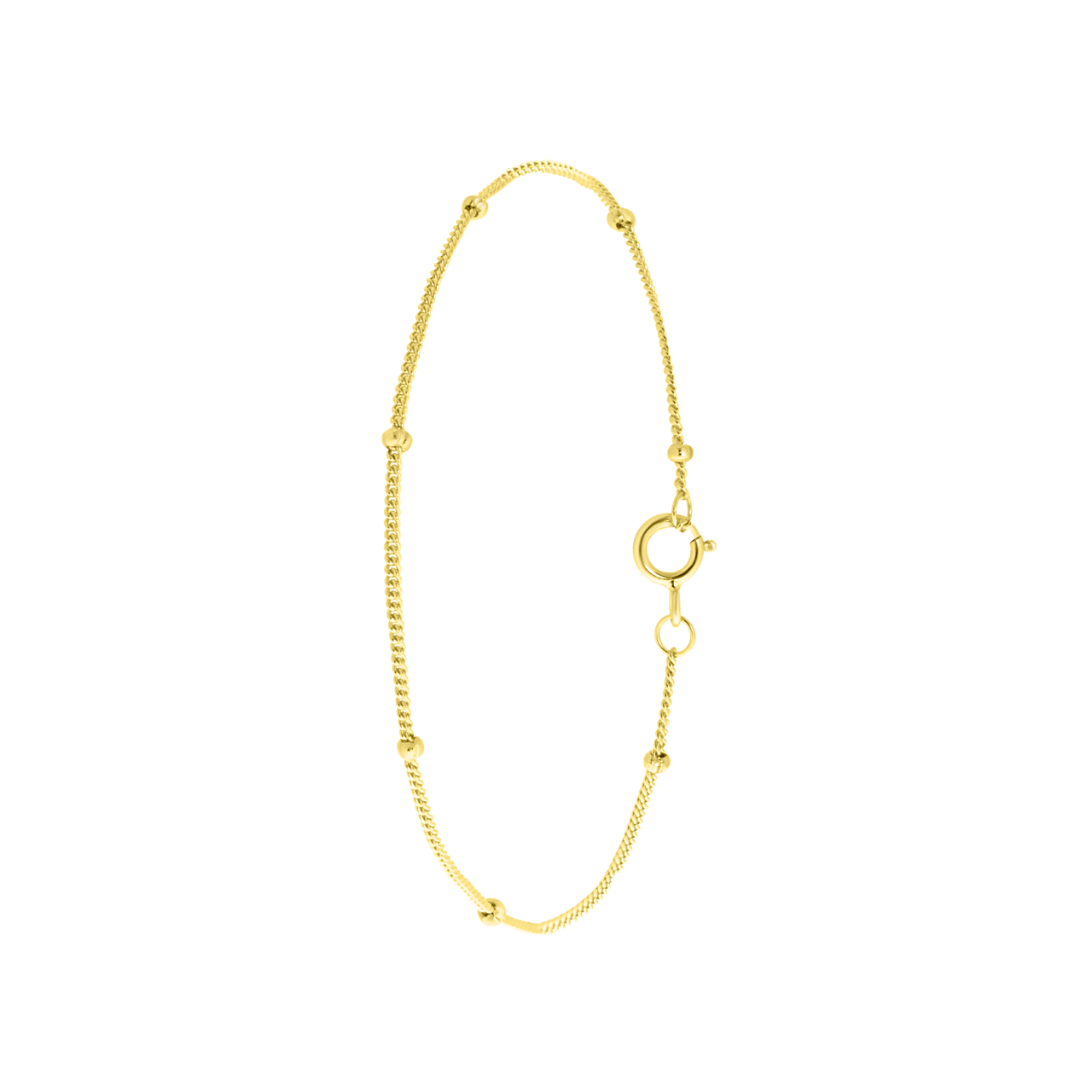 Zilveren goldplated fantasiearmband voor dames