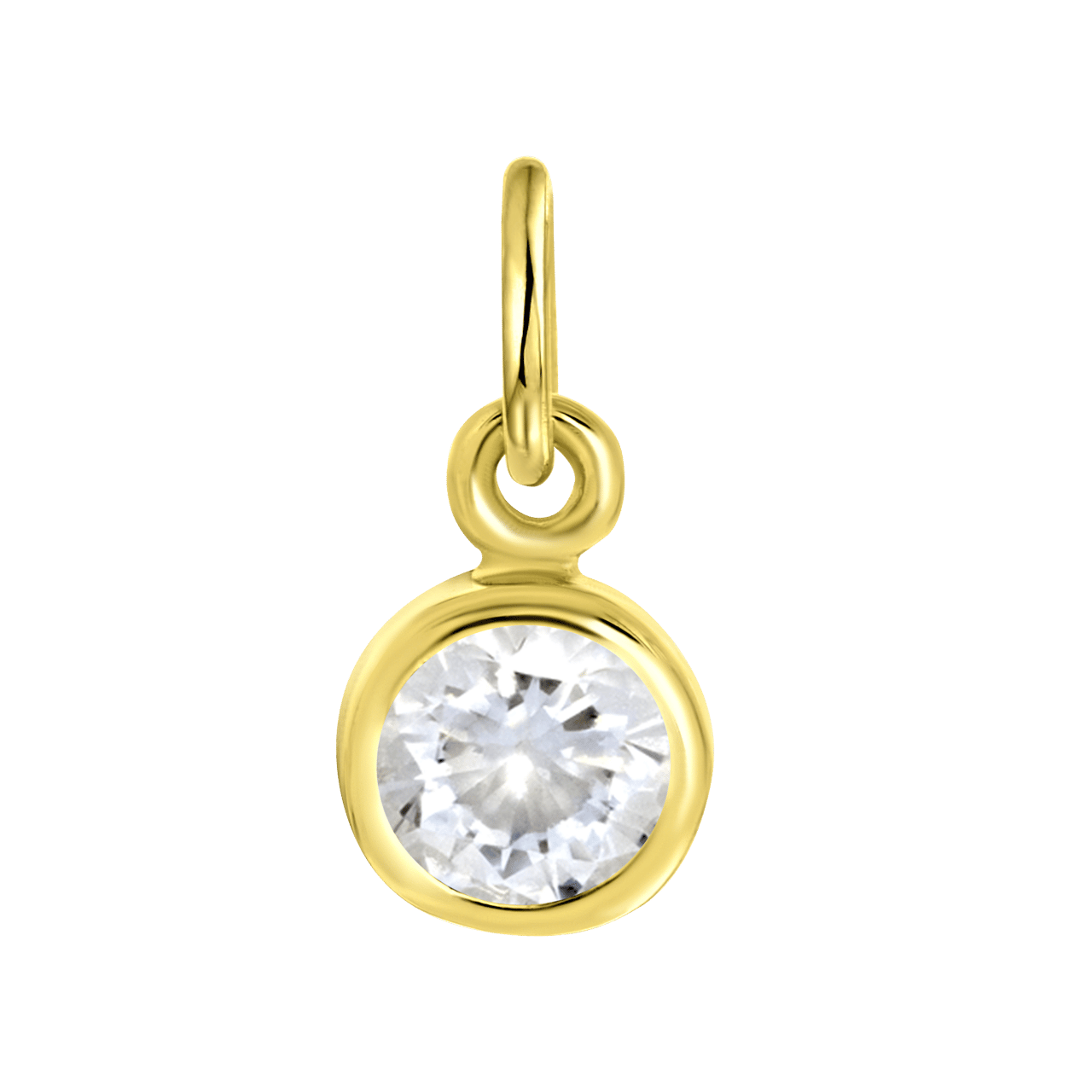 Zilveren hanger gold geboortesteen Mix&Match