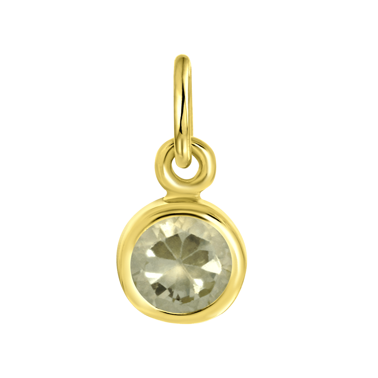 Zilveren goldplated hanger met geboortesteen voor dames
