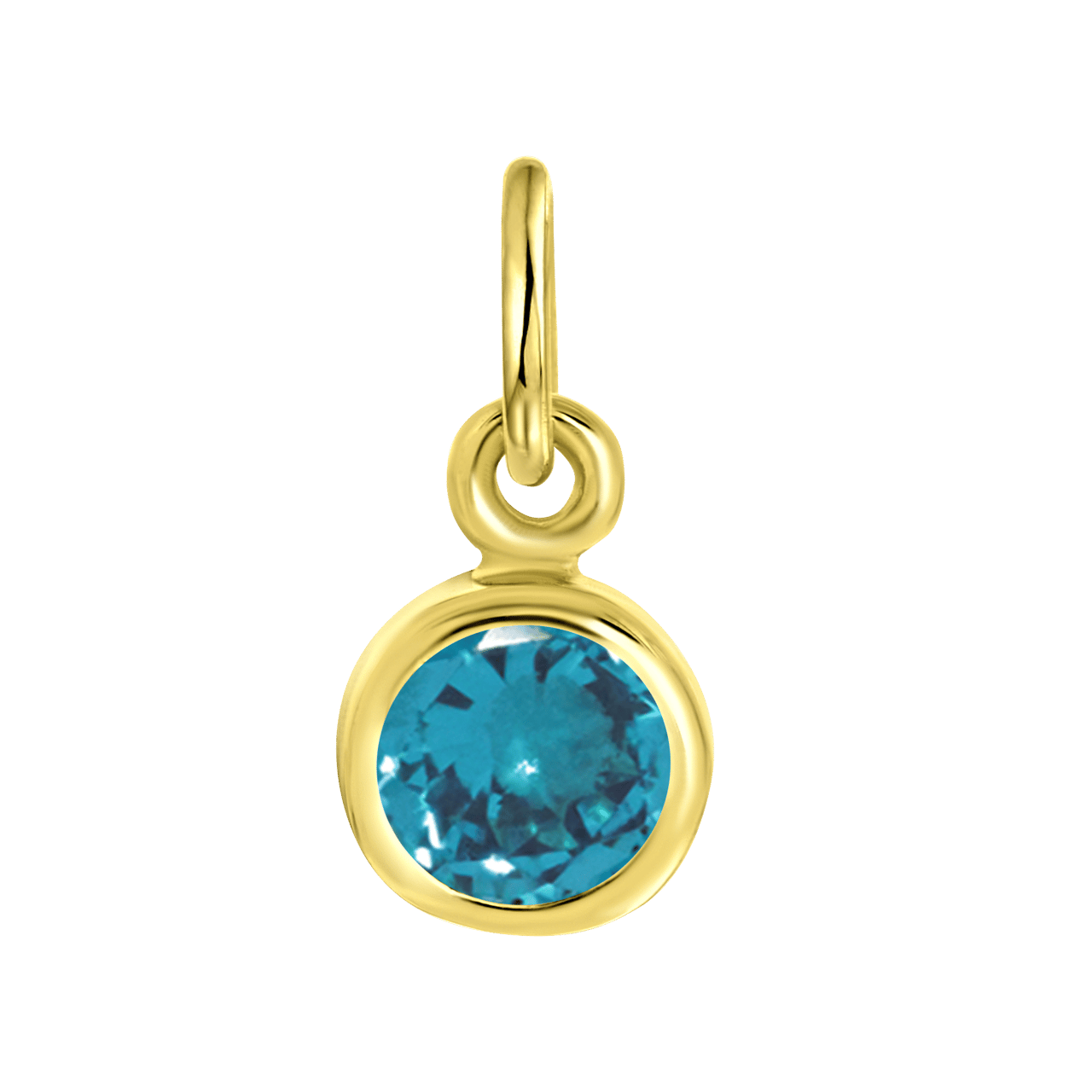 Zilveren hanger gold geboortesteen Mix&Match
