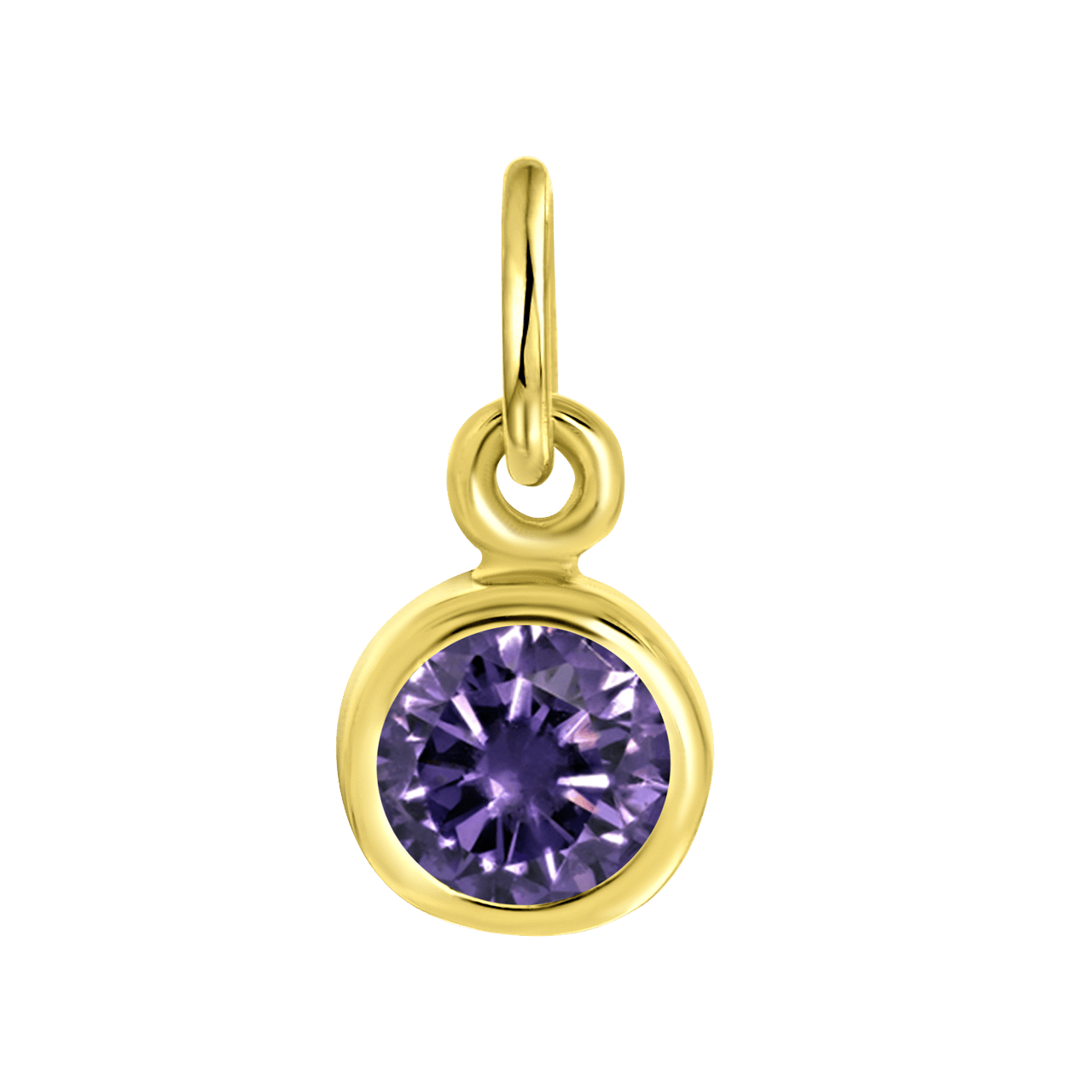 Zilveren hanger gold geboortesteen Mix&Match