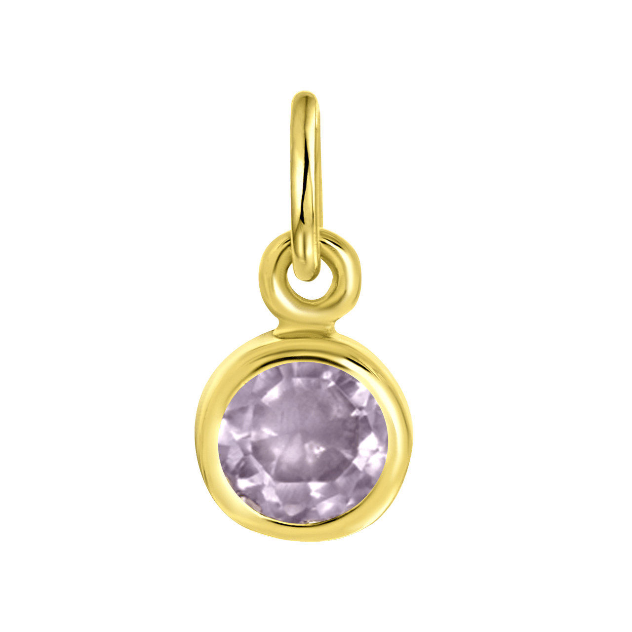 Zilveren goldplated hanger met geboortesteen voor dames
