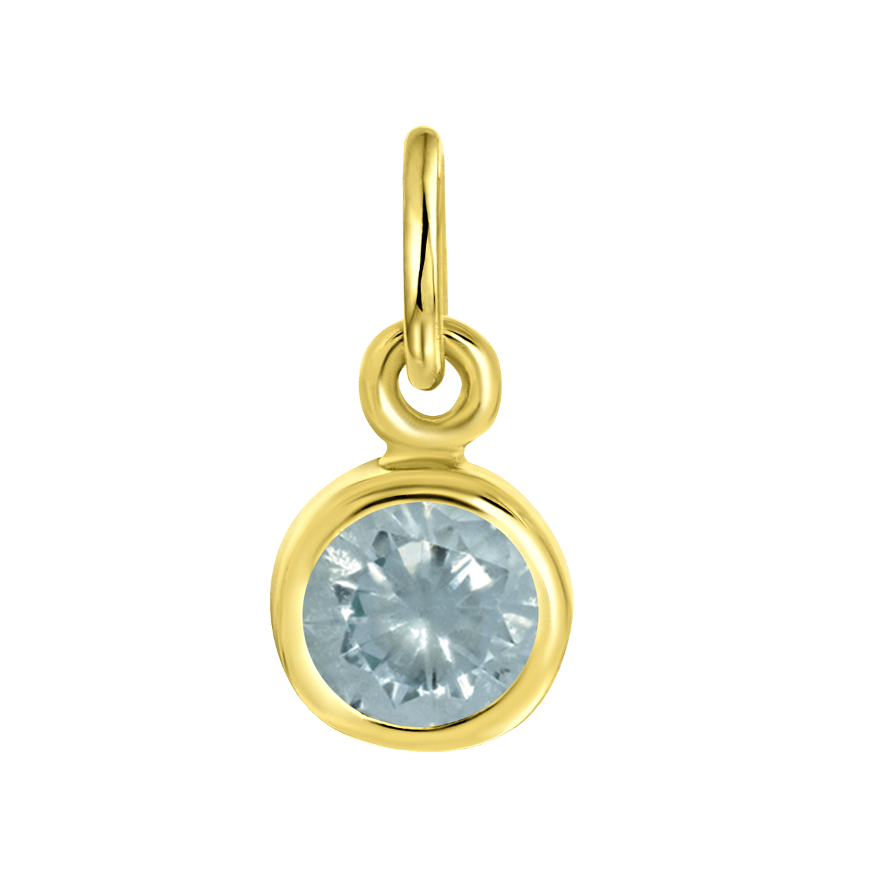 Zilveren hanger gold geboortesteen Mix&Match
