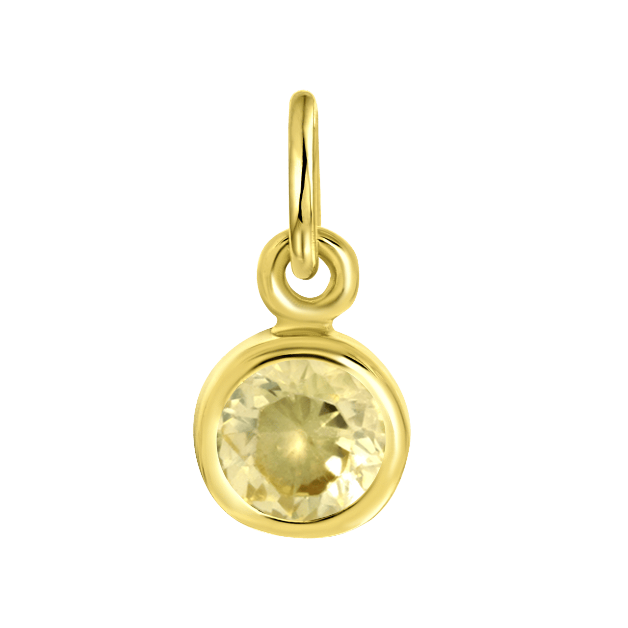 Zilveren goldplated hanger met geboortesteen voor dames