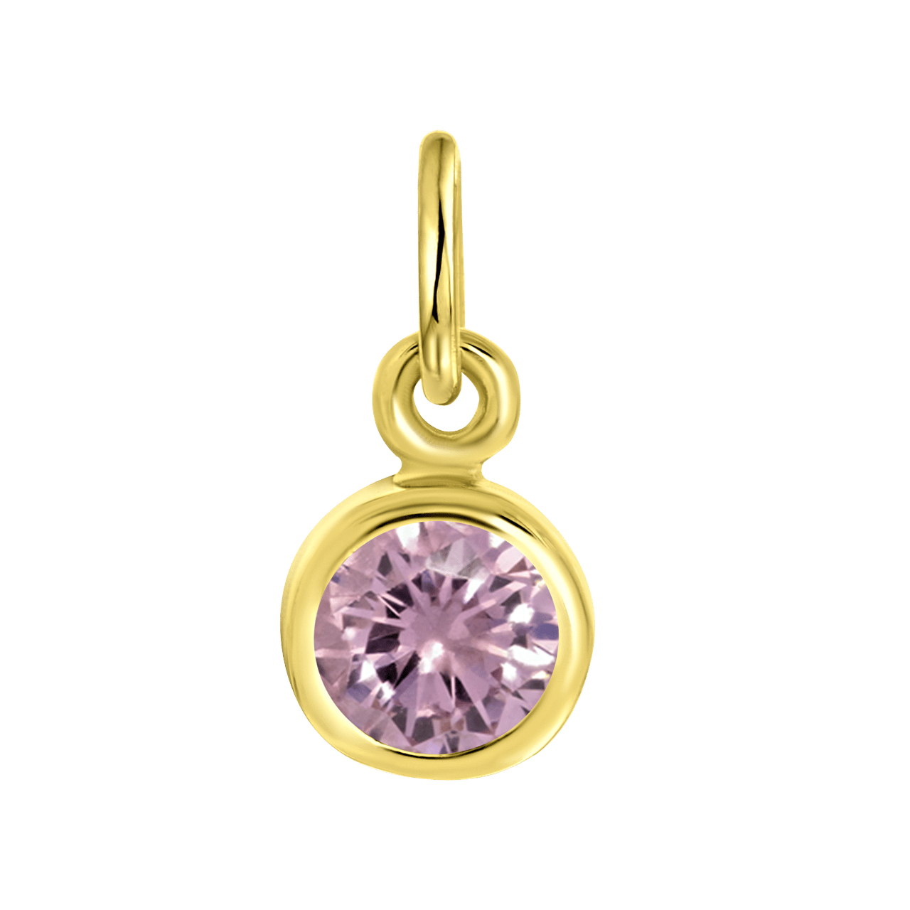 Zilveren hanger gold geboortesteen Mix&Match