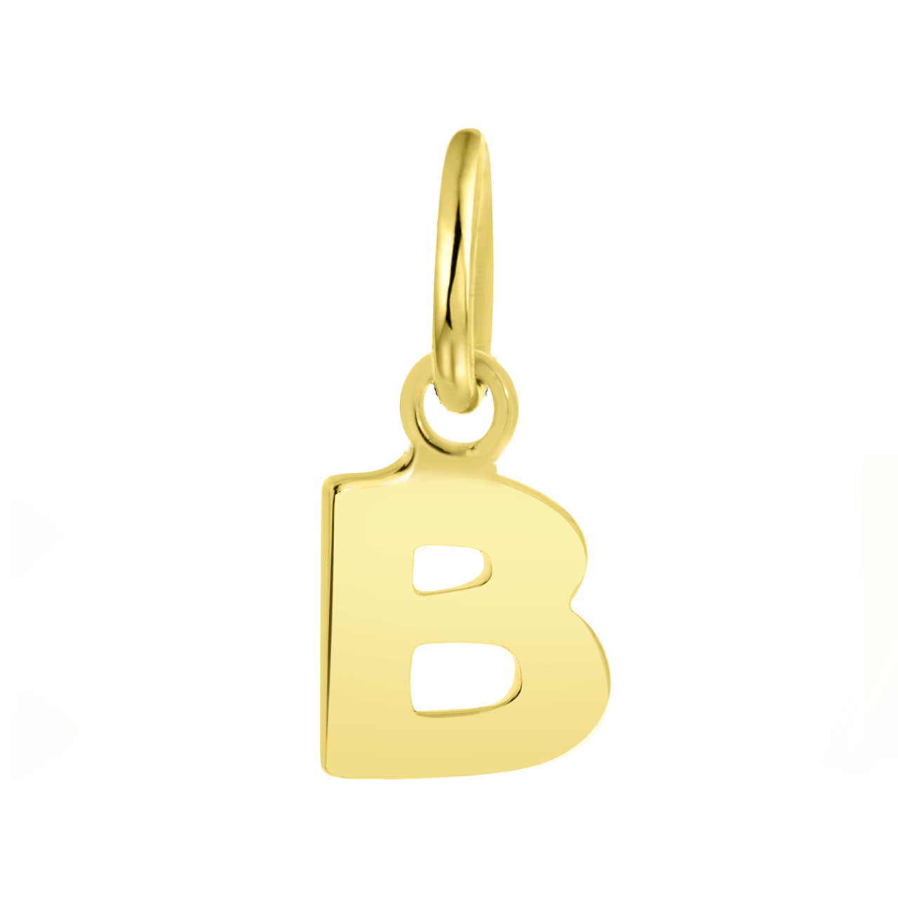 Zilveren goldplated letterhanger voor dames